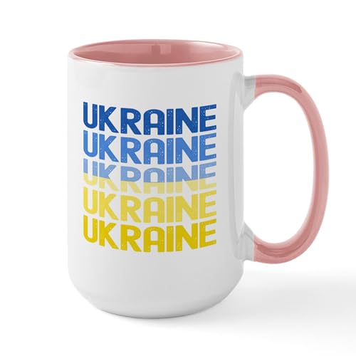 White/Pink Inside - Ukraine Mugs