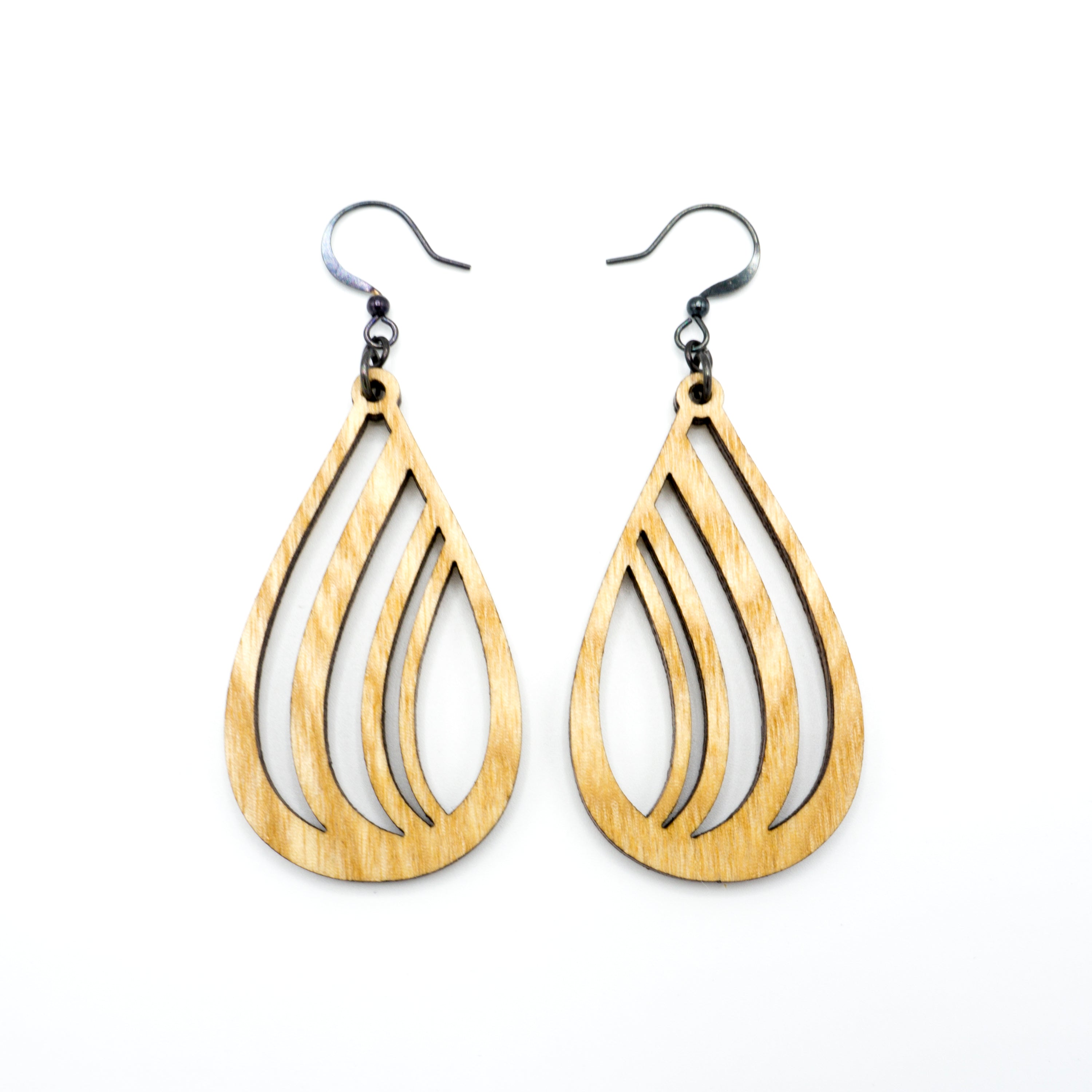 Handmade Wooden Drop Earrings for Women - Lightweight Ash Wood Dangle Earrings | Boho Chic Jewelry for Casual Wear, Parties & Special Occasions