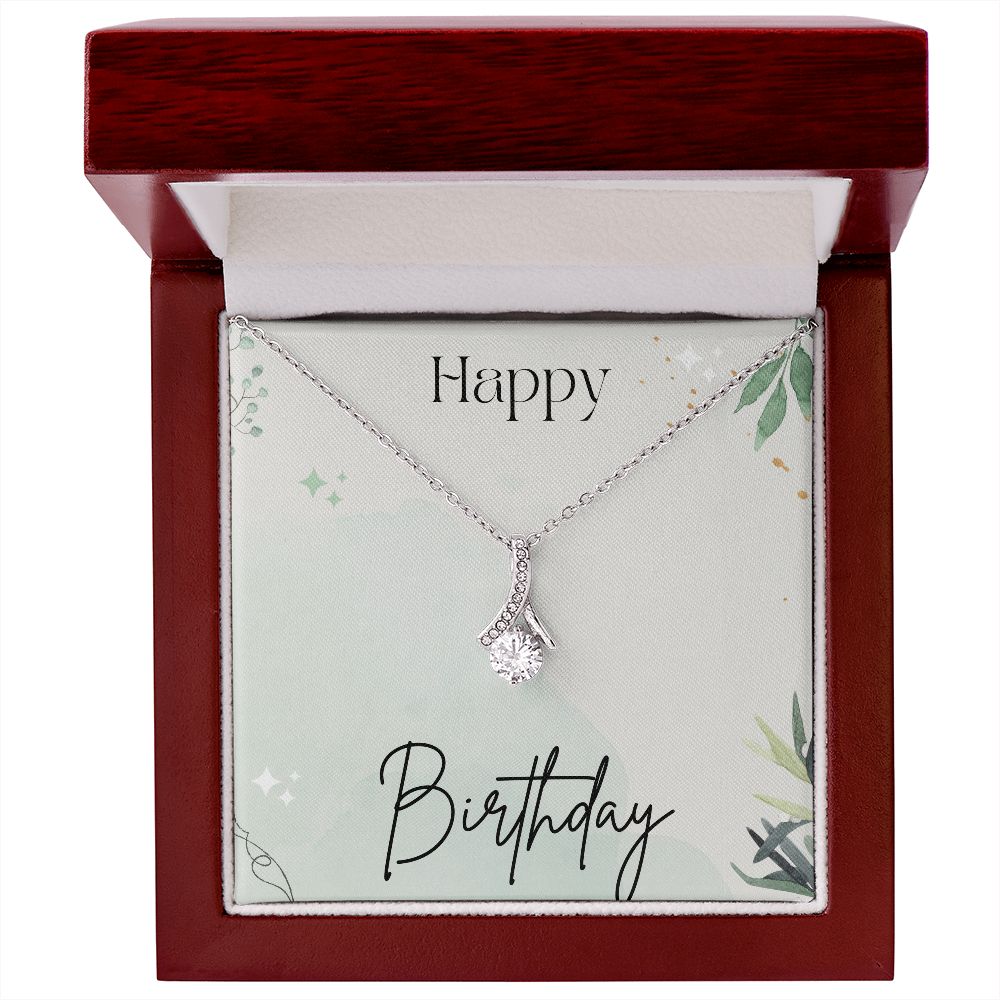 Elegant Cubic Zirconia Birthday Necklace for Women - 14K White or Yellow Gold Jewelry Gift | Perfect for Anniversaries, Valentine's Day & Special Occasions
