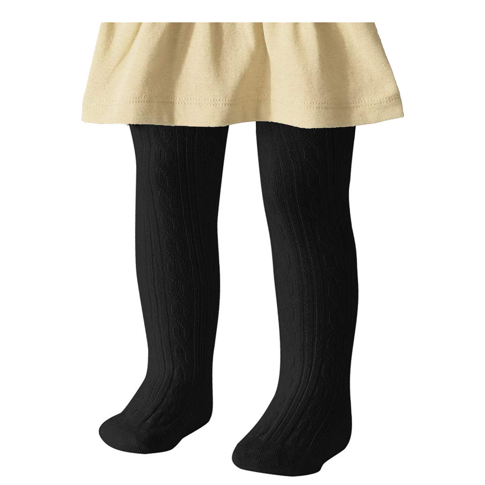 **Baby Girls Cotton Tights - Seamless Knit Leggings for Infants & Toddlers - Soft & Stretchy Stockings for Playtime, Daycare & Dress-Up**