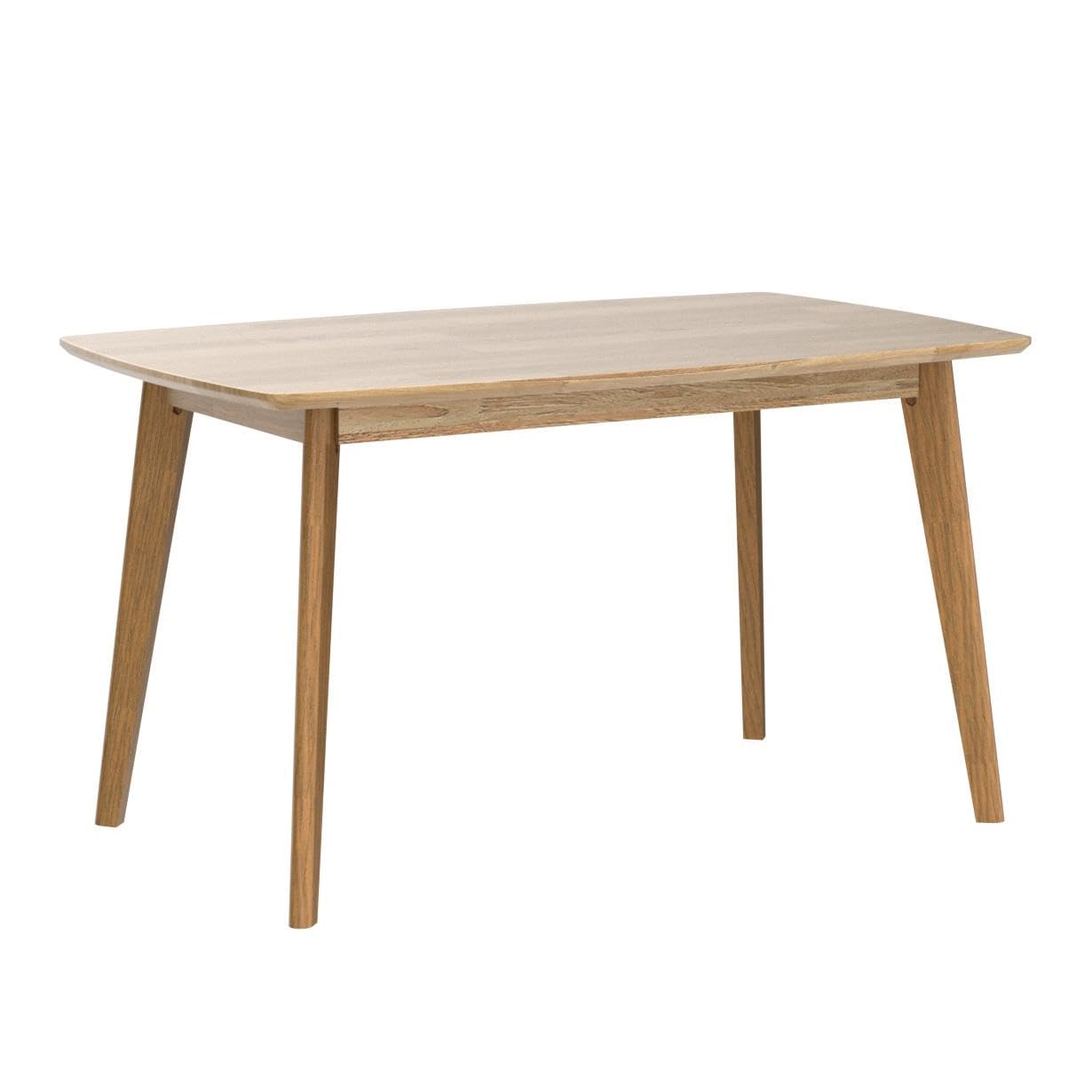 Mid Century Modern Solid Wood Dining Table - Rectangular Kitchen & Restaurant Table - Rustic Farmhouse Style for Home & Commercial Use