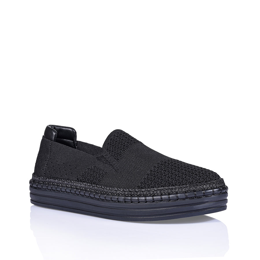 Queen Slip On Sneakers for Women - Comfortable Black Casual Shoes | Perfect for Walking, Travel & Everyday Wear