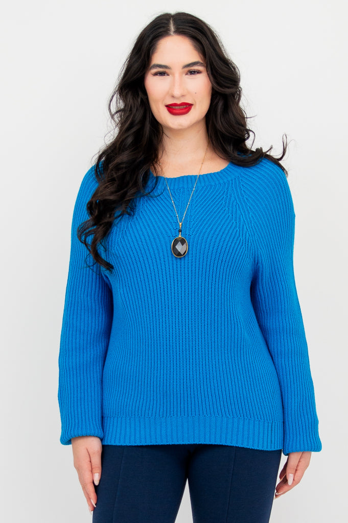 Davis Cotton Sweater for Men & Women - Navy Blue Casual Pullover for Fall & Winter - Cozy & Warm Knitwear for Office, Travel & Outdoor Activities
