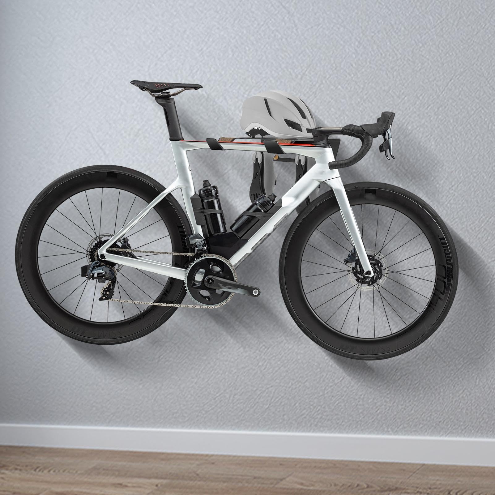 Wall Mount Bike Hanger - Space Saving Bike Rack for Garage, Bedroom & Storage Rooms | Heavy Duty Bike Storage Organizer with Easy Installation | Perfect for Home, Apartment & Small Spaces