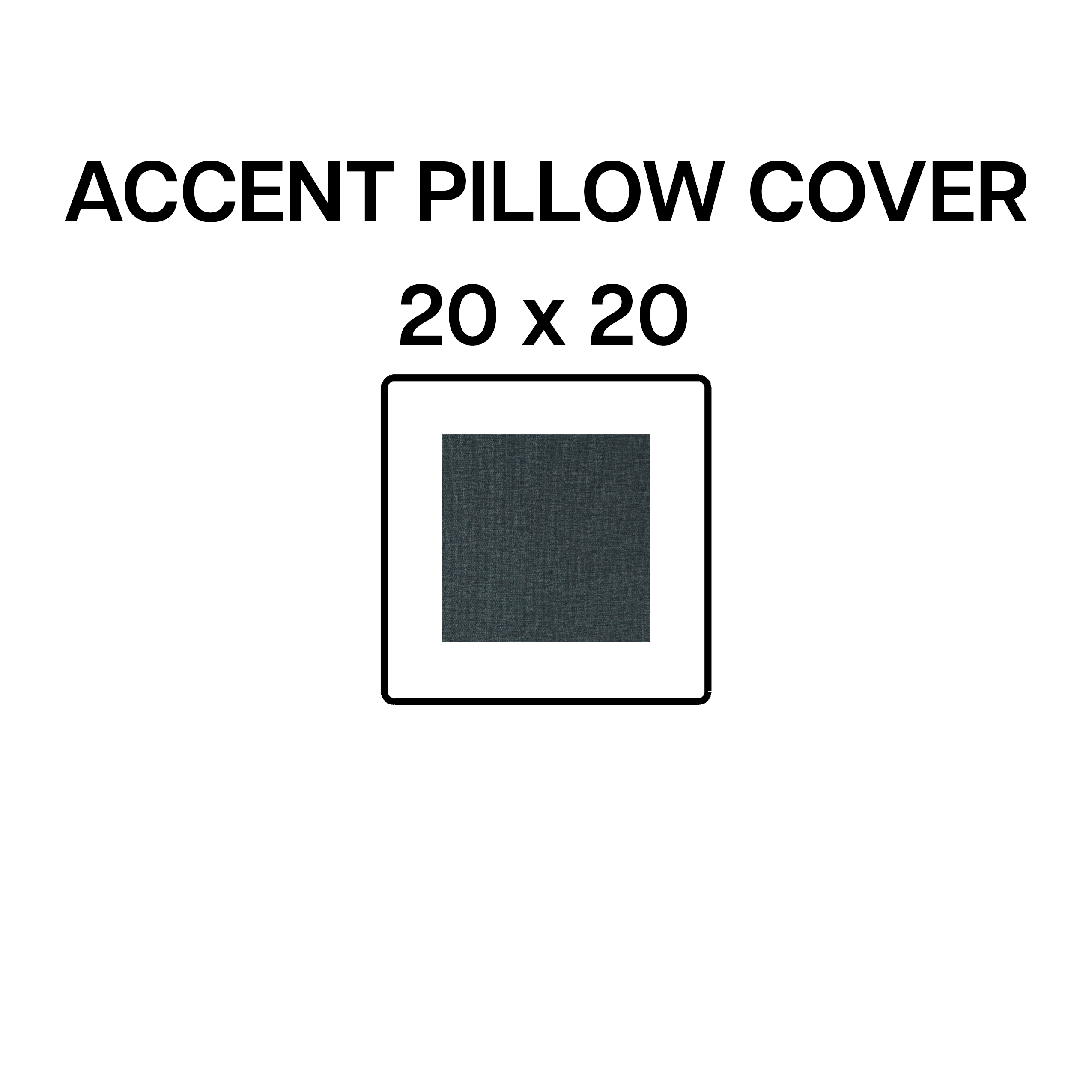 20x20 Inch Ocean Gray Accent Pillow Cover - Soft Decorative Throw Pillow Case for Sofa, Bed, Couch - BP 642 24 - Perfect for Living Room, Bedroom & Home Decor