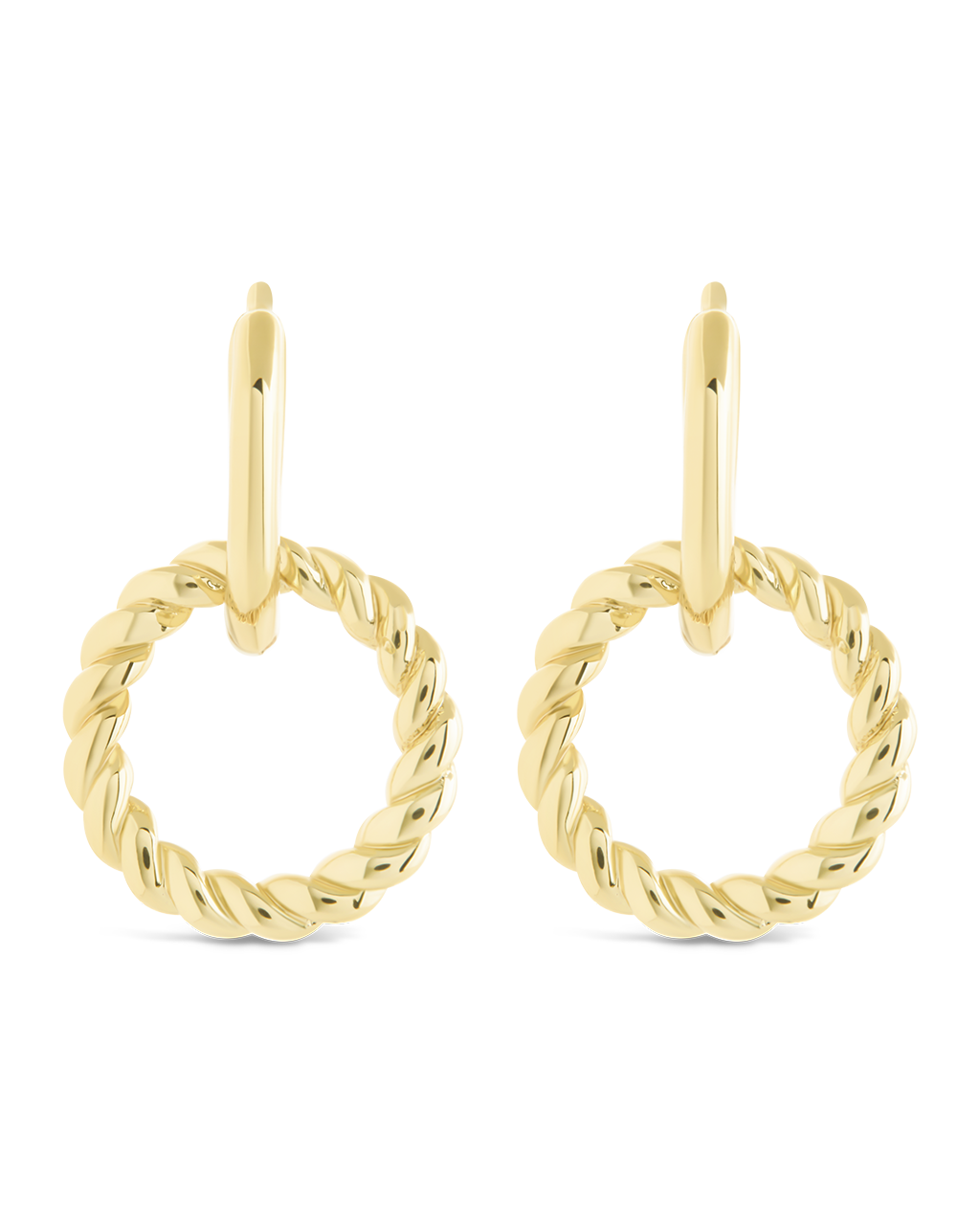 Hassie Delicate Twist Hoop Earrings for Women - Elegant Gold/Silver Dangle Earrings for Everyday Wear, Date Night & Special Occasions