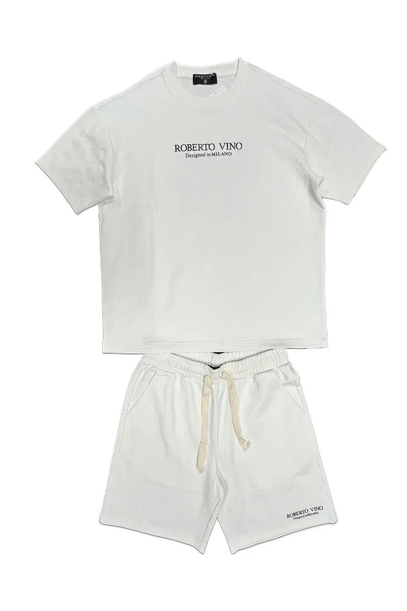 Roberto Vino RV Knitted Set - Women's White Knitwear Outfit for Casual Wear & Winter Fashion | Perfect for Office, Dates & Holiday Parties