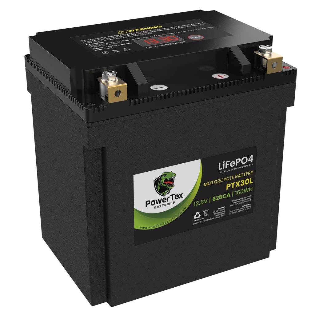 Polaris ATV LiFePO4 Battery Replacement - Powertex YTX30L-BS 30Ah Lithium Battery for AGM Type 4014609 | Off-Road, Snowmobile & Powersports Use