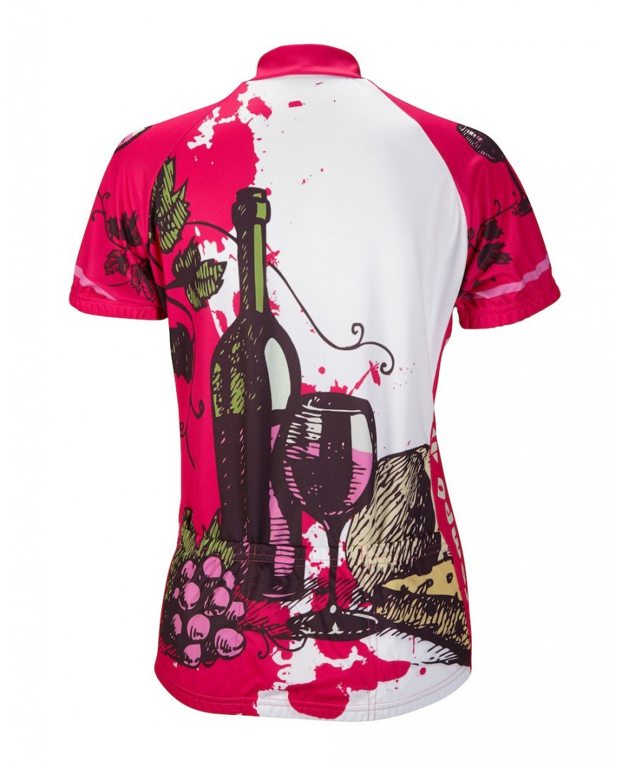 Women's Cycling Jersey for Wine Tasting - Breathable & Comfortable Bike Shirt for Road Biking, Casual Riding & Outdoor Activities