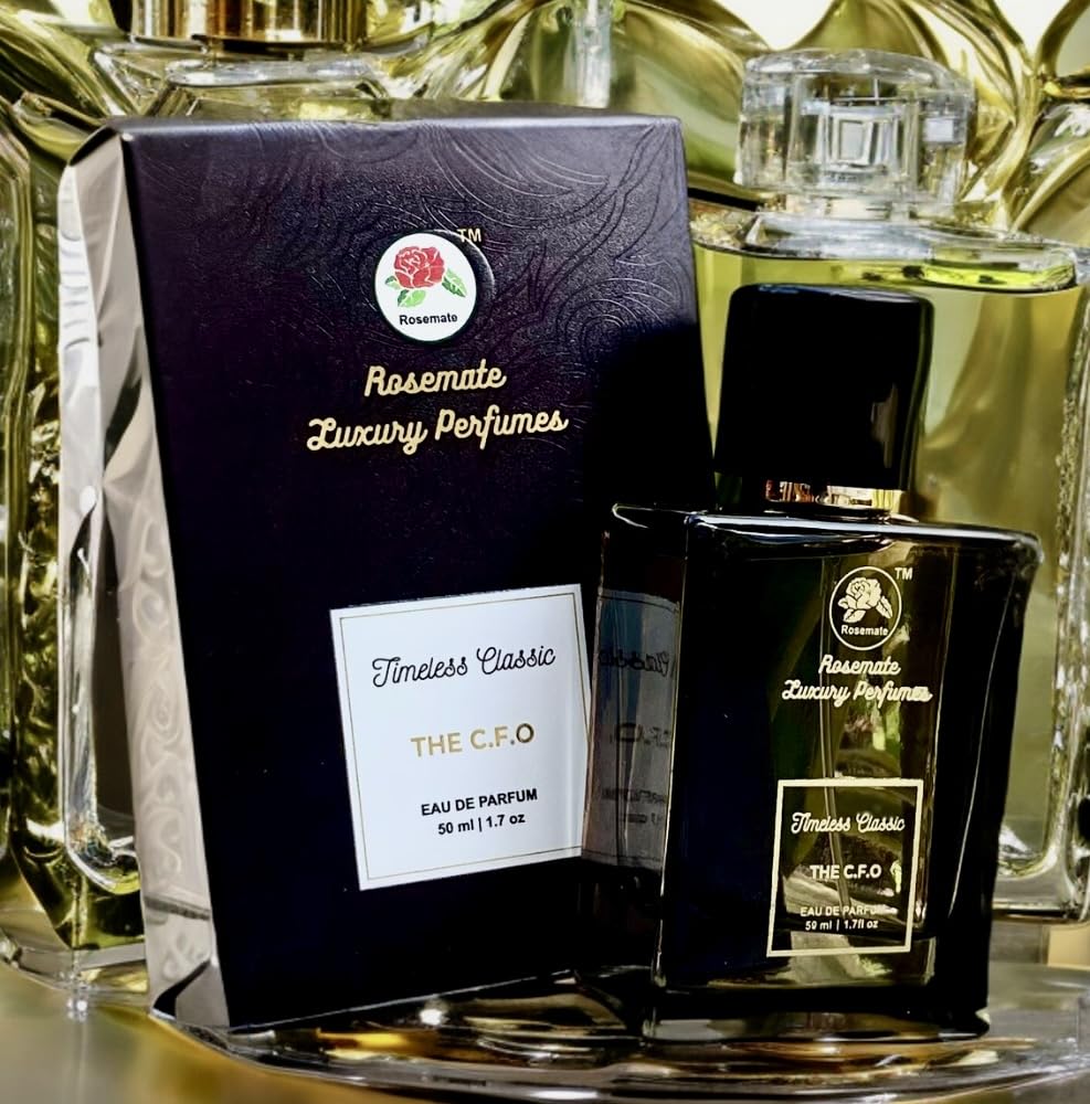 Rosemate The C.F.O Eau De Parfum for Men - Premium Citrus Lavender Woody Cologne | Long Lasting Fragrance Spray (1.7oz/50ml) | Travel Size Luxury Scent | Perfect Gift for Boss, Husband, Boyfriend | Office, Date Night & Special Occasions