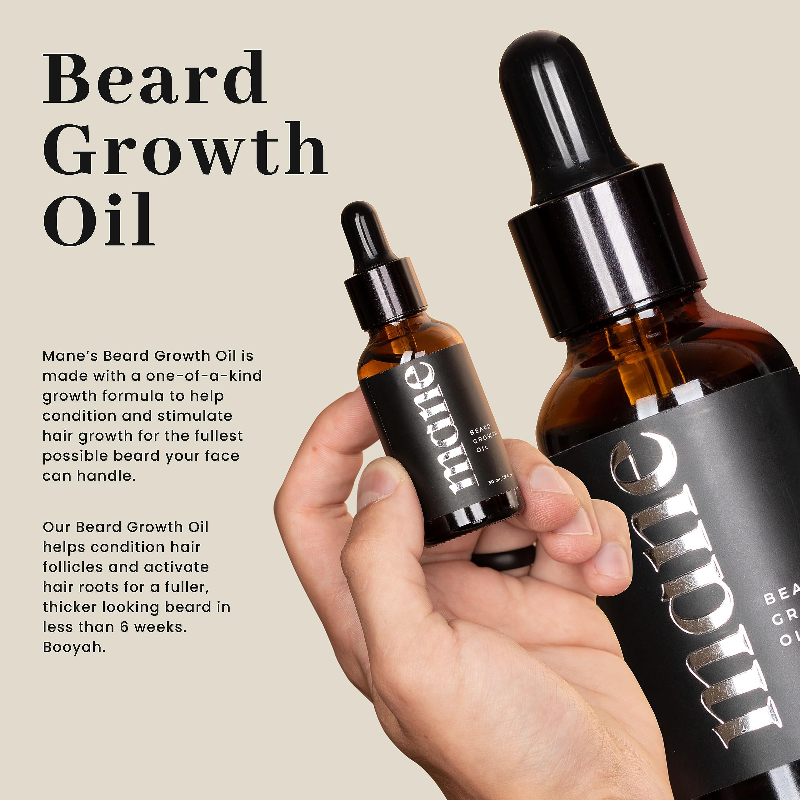 Best Hair Growth Conditioner & Beard Growth Oil for Men - Natural Thickening & Strengthening Treatment for Healthy Hair & Facial Hair Care - Perfect for Daily Use & Grooming Routine