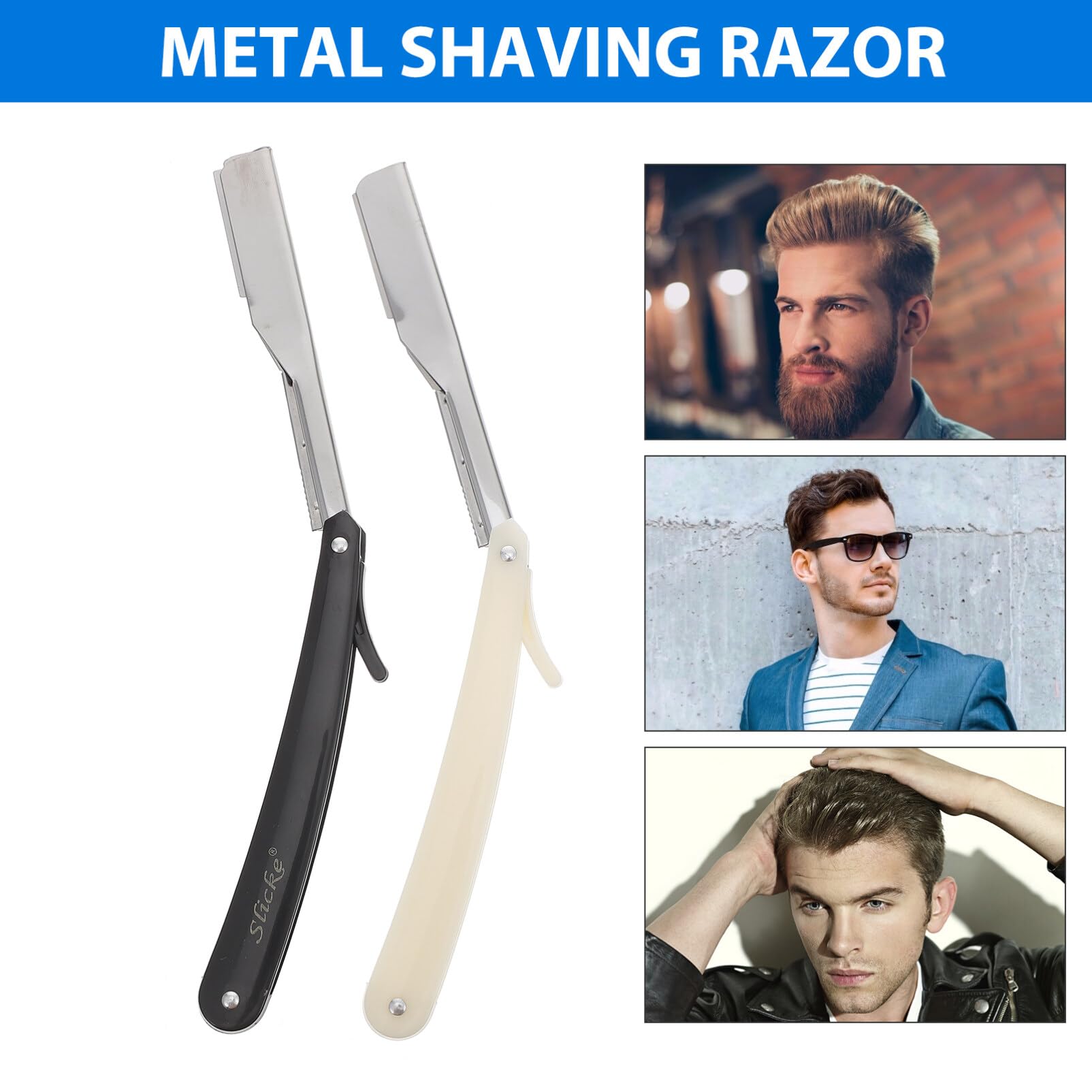 Healvian 2-Pack Barber Straight Razor Holder - Stainless Steel Shaving Blade Stand for Old Fashioned Manual Razors (Blades Not Included) | Perfect for Salon, Barber Shop & Home Grooming