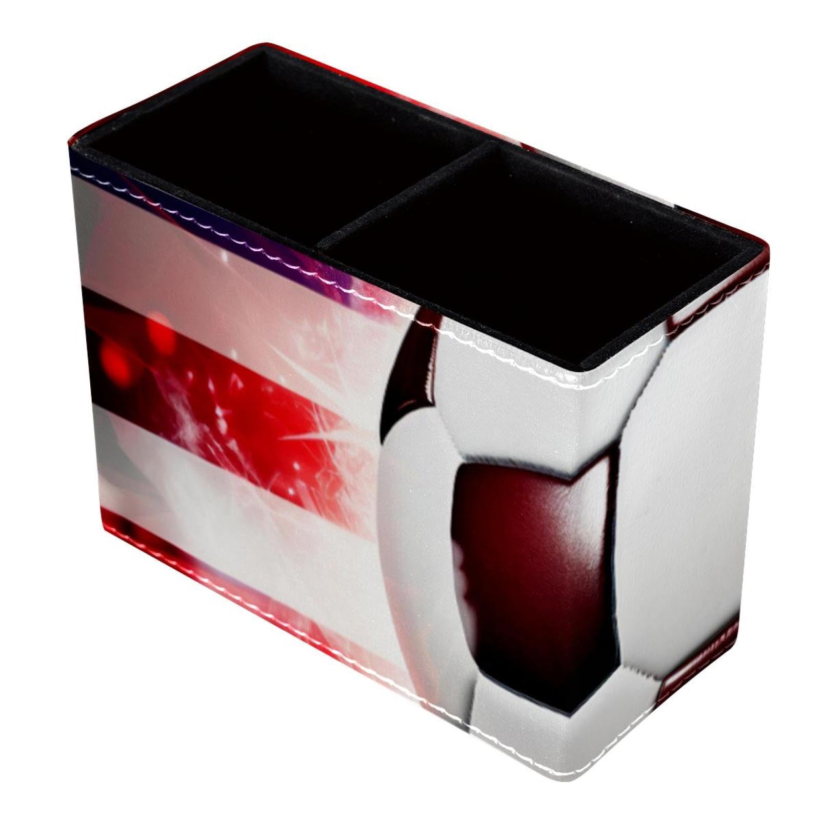 American Flag & Football Pen Holder - Desk Organizer for Pens & Office Supplies | Perfect for Home, Office & School Desks