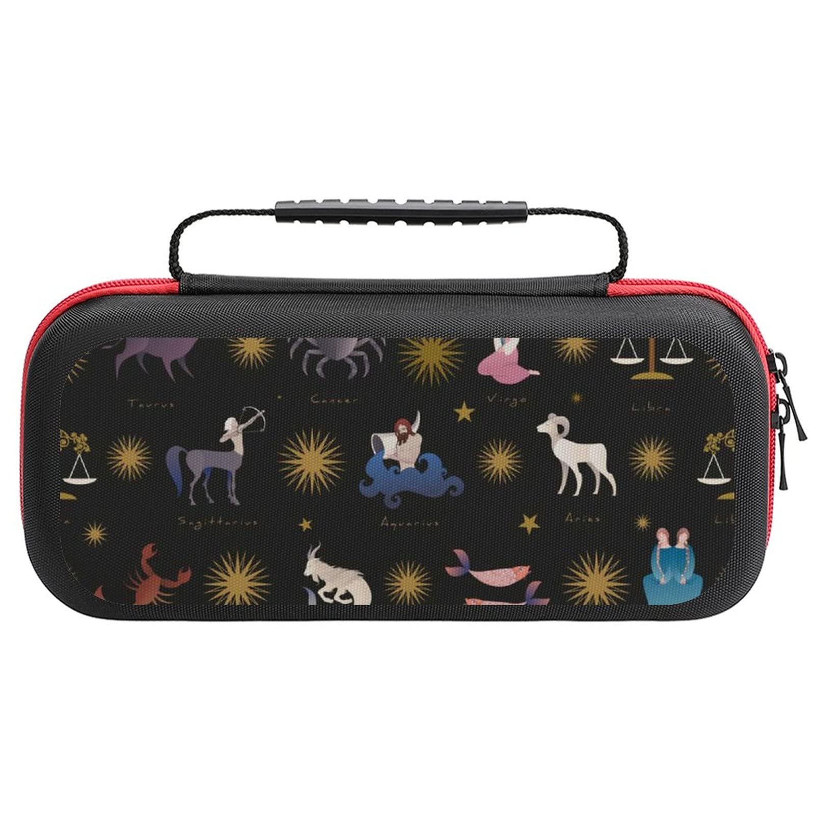 FunnyStar Zodiac Signs Medieval Style Carrying Case for Nintendo Switch - Protective Storage Handbag with Astrology Design | Perfect for Travel, Gaming Parties & Daily Commute