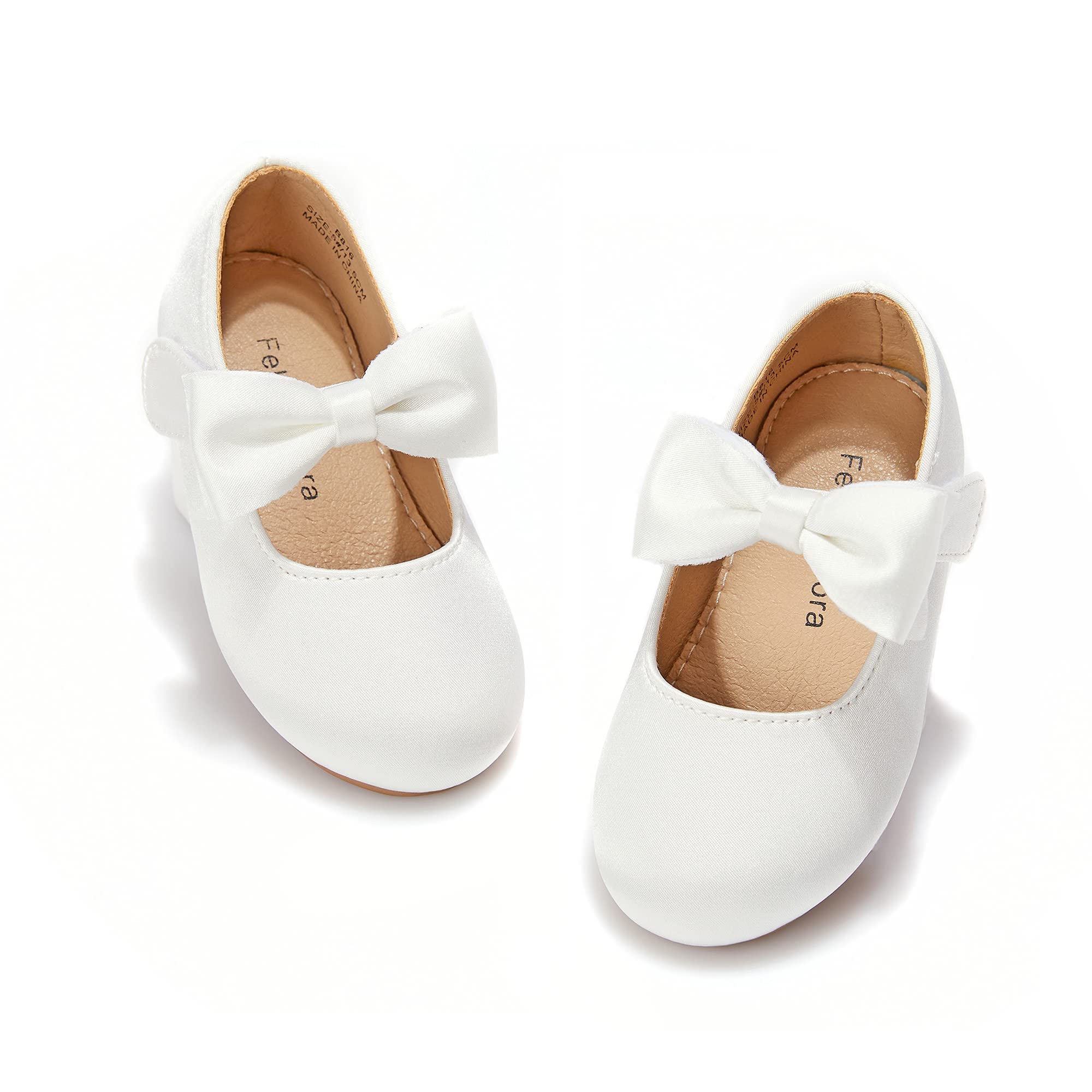Felix & Flora Toddler Flower Girl Dress Shoes - Girls Ballet Flats for Wedding, Party & School | Comfortable & Stylish Toddler Shoes for Special Occasions