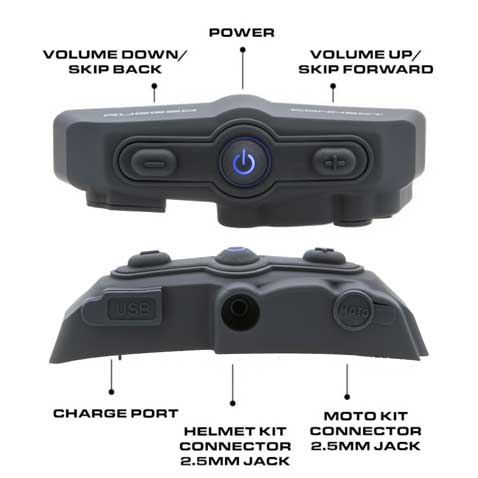 CONNECT BT2 Bluetooth Headset for Motorcycle Helmet - Wireless Intercom, Noise Cancelling, Hands-Free Calling - Perfect for Riding, Commuting & Group Communication