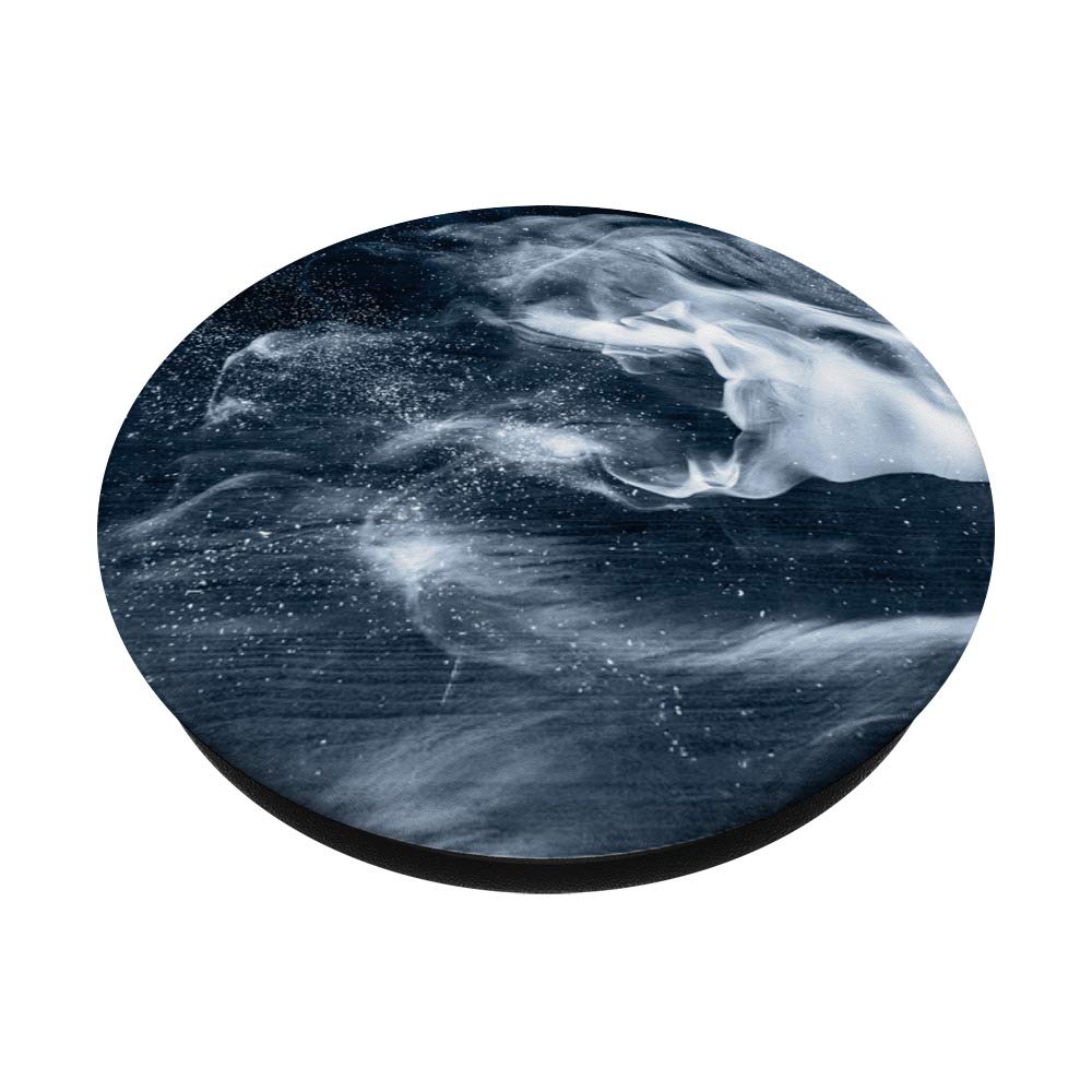 Black and White Abstract Smoke Design PopSockets PopGrip - Swappable Phone Grip for iPhone, Samsung & Tablets | Perfect for Work, Travel & Daily Use