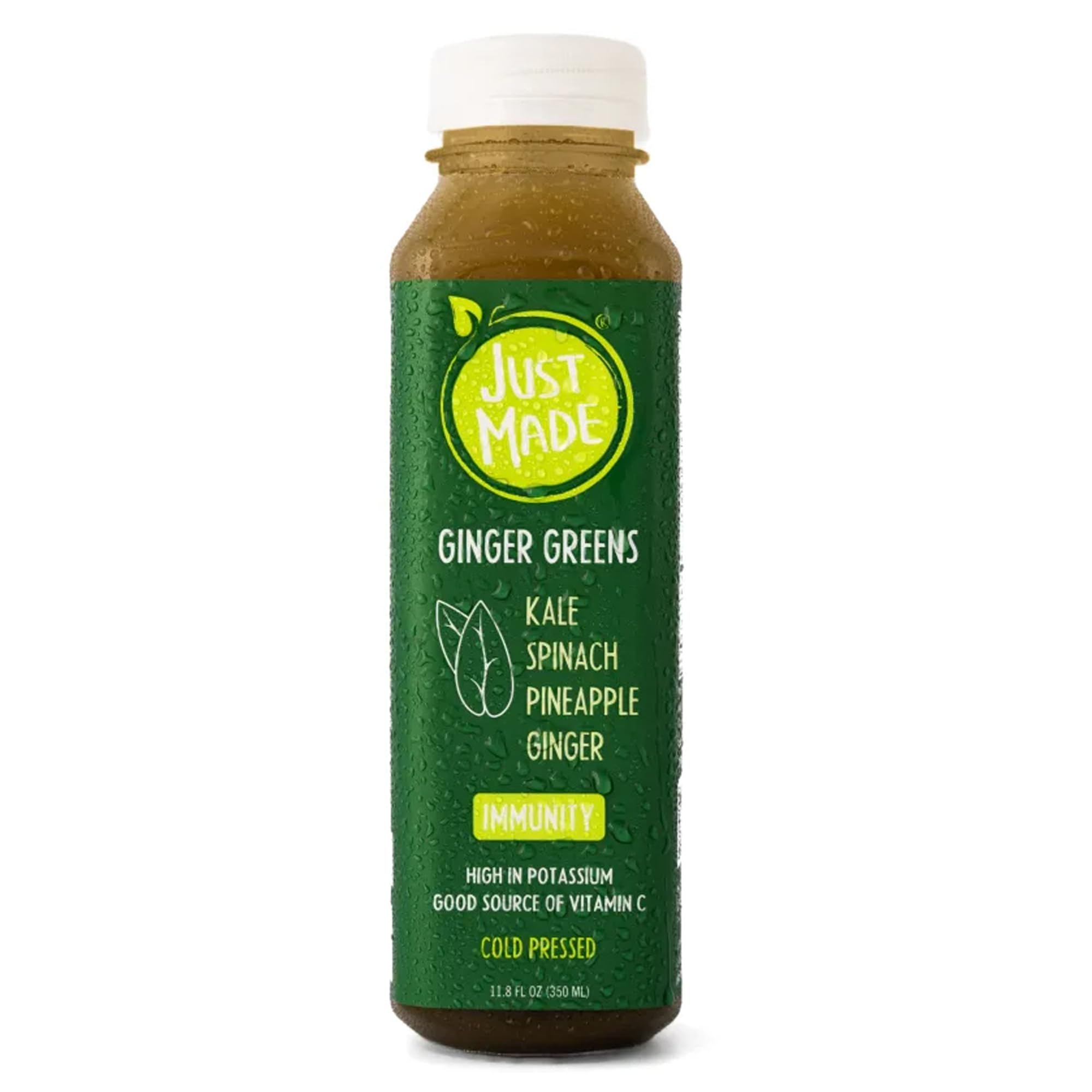 Organic JUICE Ginger Greens Superfood Drink - 11.8 Fl Oz (Pack of 1) | Cold-Pressed, Detox & Immune Support | Perfect for Morning Energy Boost & Post-Workout Recovery