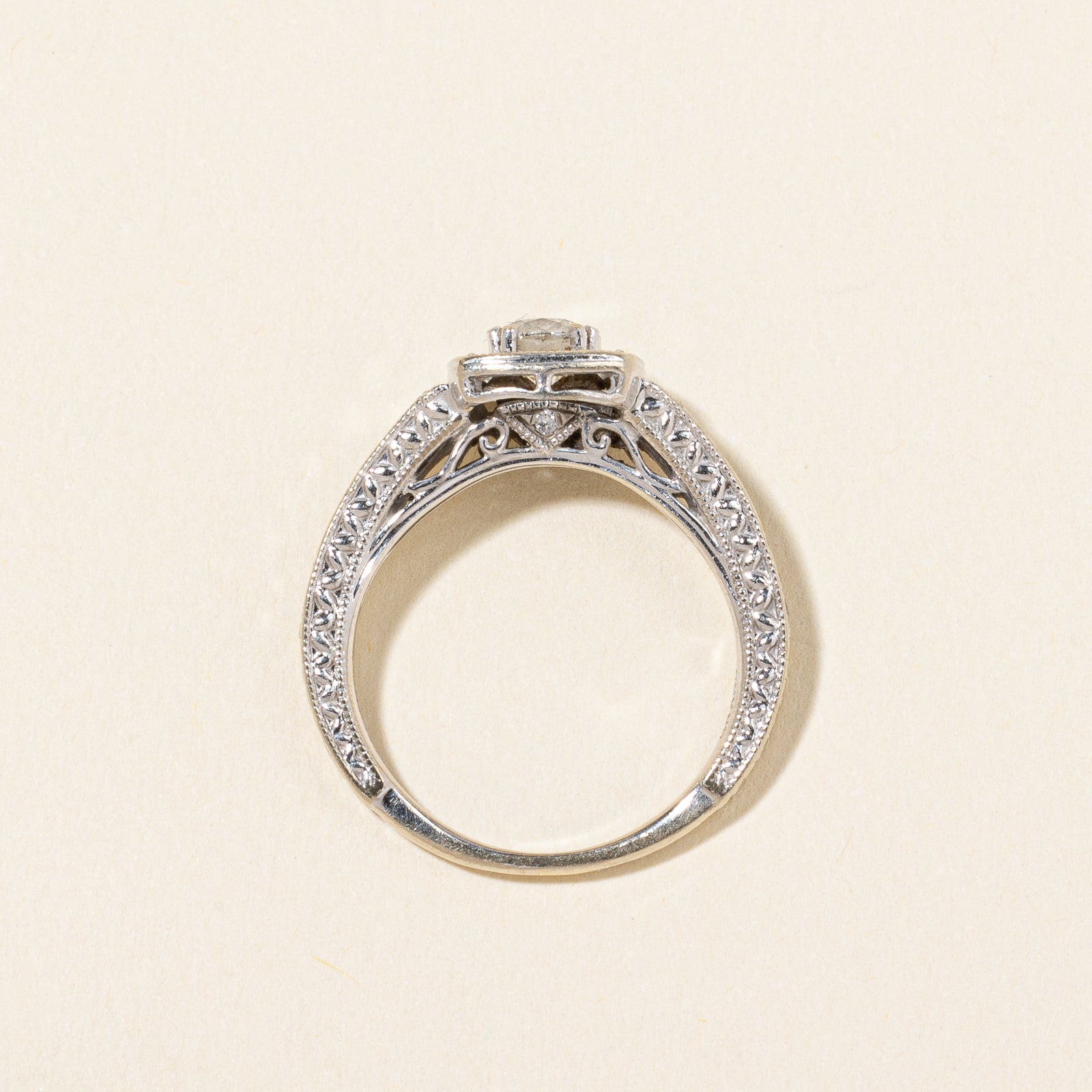 0.75ctw Diamond Halo Engagement Ring for Women - Size 4.75 | Round Cut Solitaire Wedding Band | Perfect Proposal, Anniversary & Valentine's Gift | Elegant Jewelry for Special Occasions