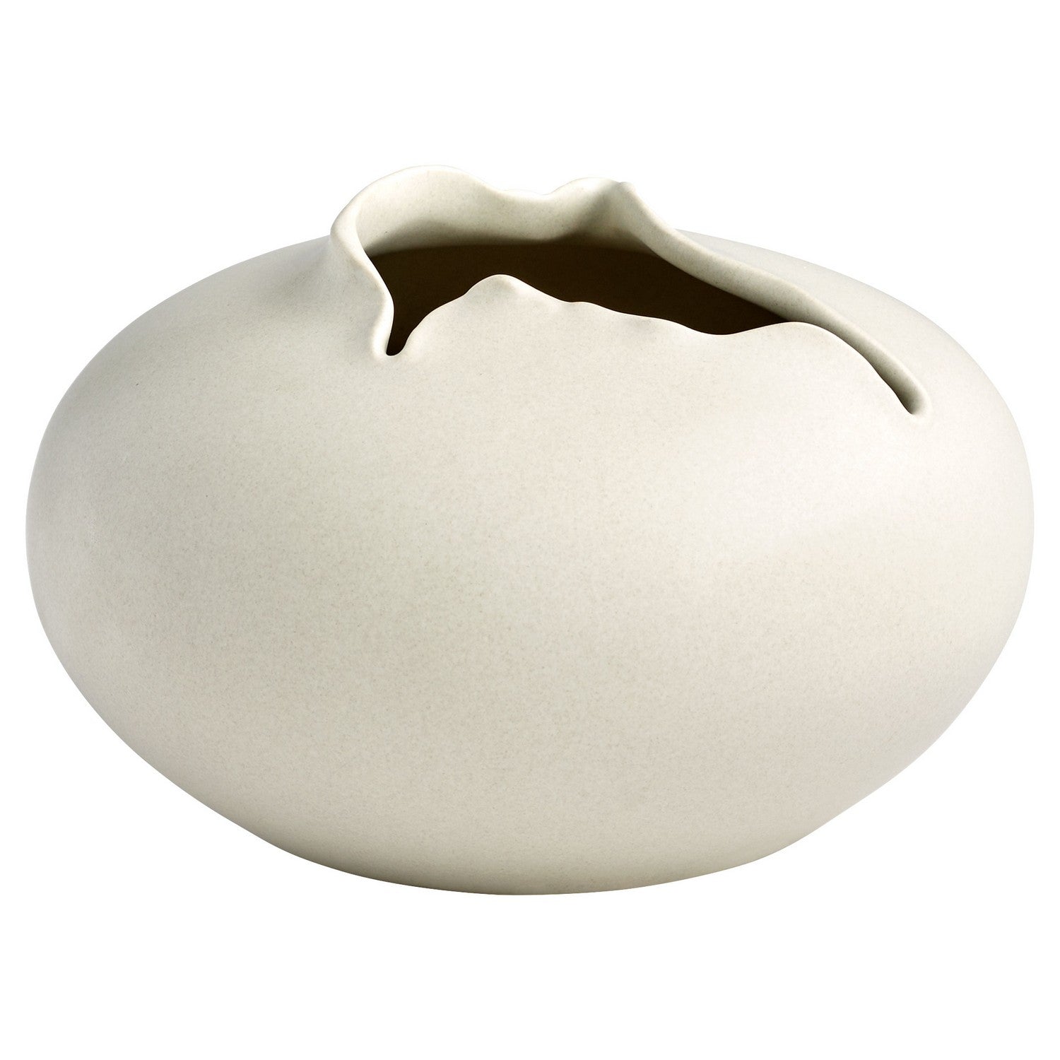 Cyan Design 11402 Tambora Vase - Small Off White Ceramic Vase for Home Decor, Wedding Centerpiece, and Tabletop Display