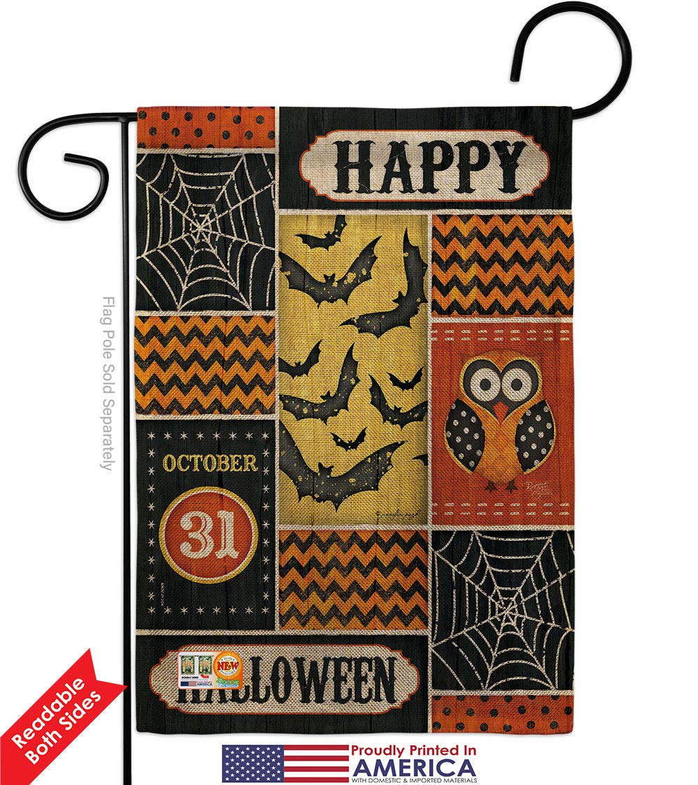 Halloween Garden Flag Set - Witch, Black Cat & Pumpkin Decor for Yard