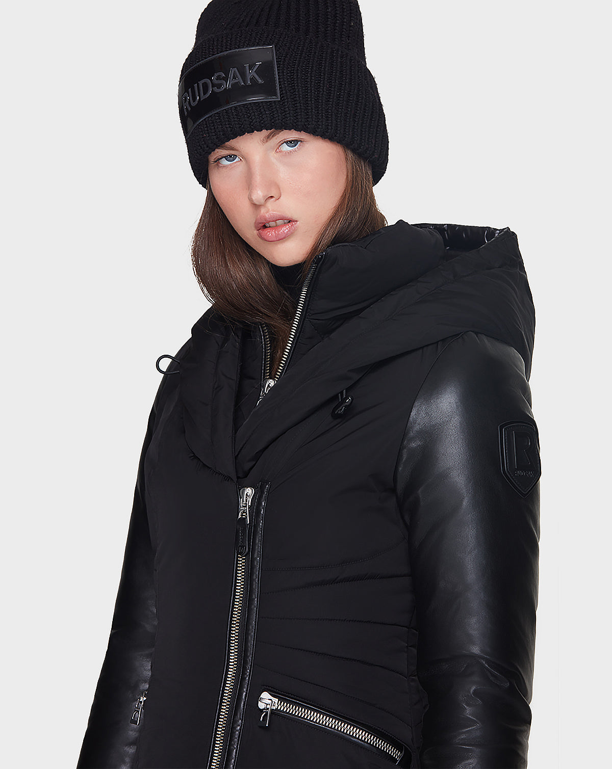 MISA L121506 Black Faux Fur Coat - Women's Winter Fashion Jacket for Outdoor & Party Wear