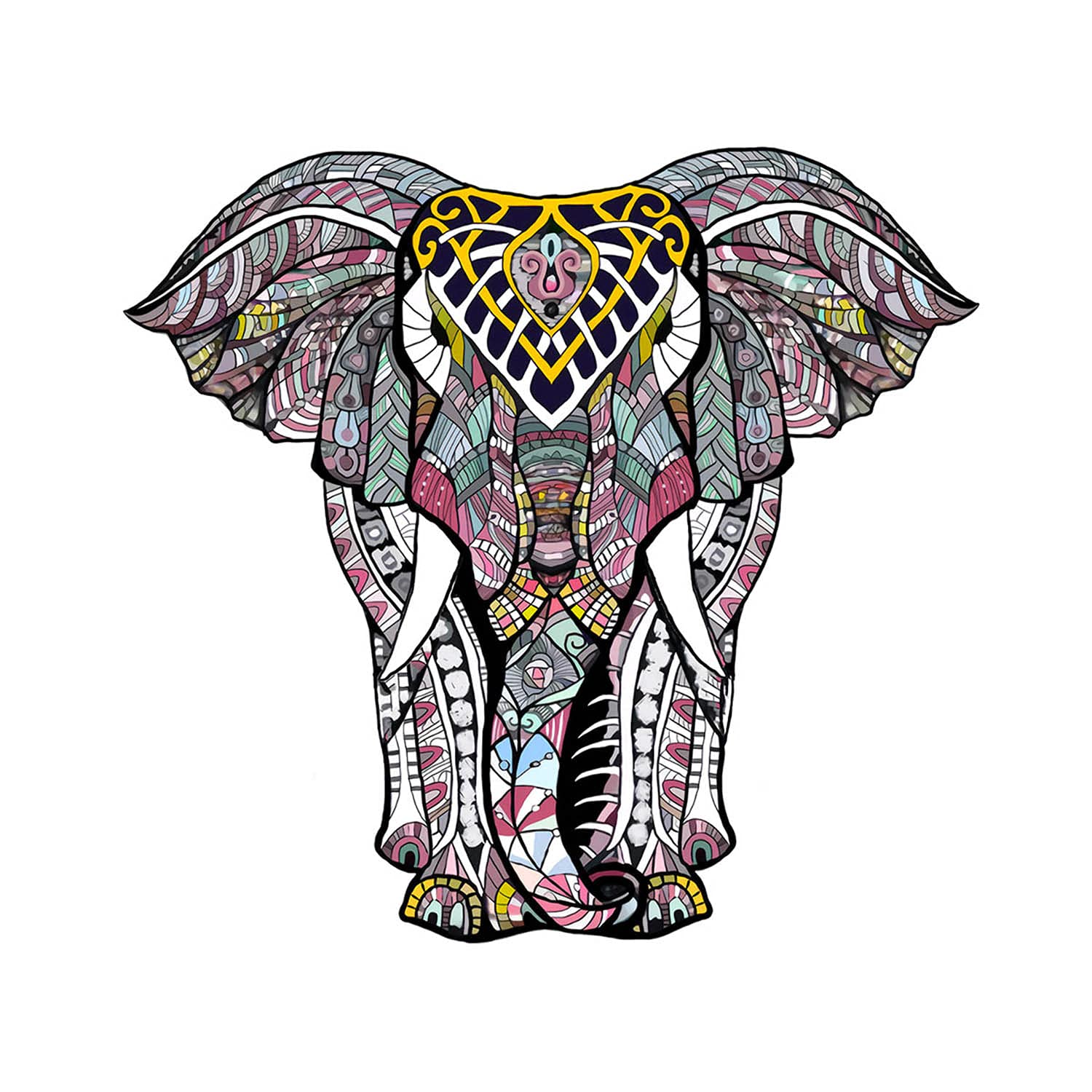Artifact Puzzle - Unique Irregular Shape Wooden Jigsaw Puzzle by Elephant | Fun Family Game & Best Gift for Adults & Kids | Perfect for Stress Relief, Brain Training & Family Bonding Time