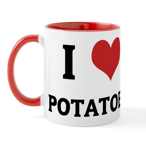 White/Red Inside - I Love Potatoes Mug