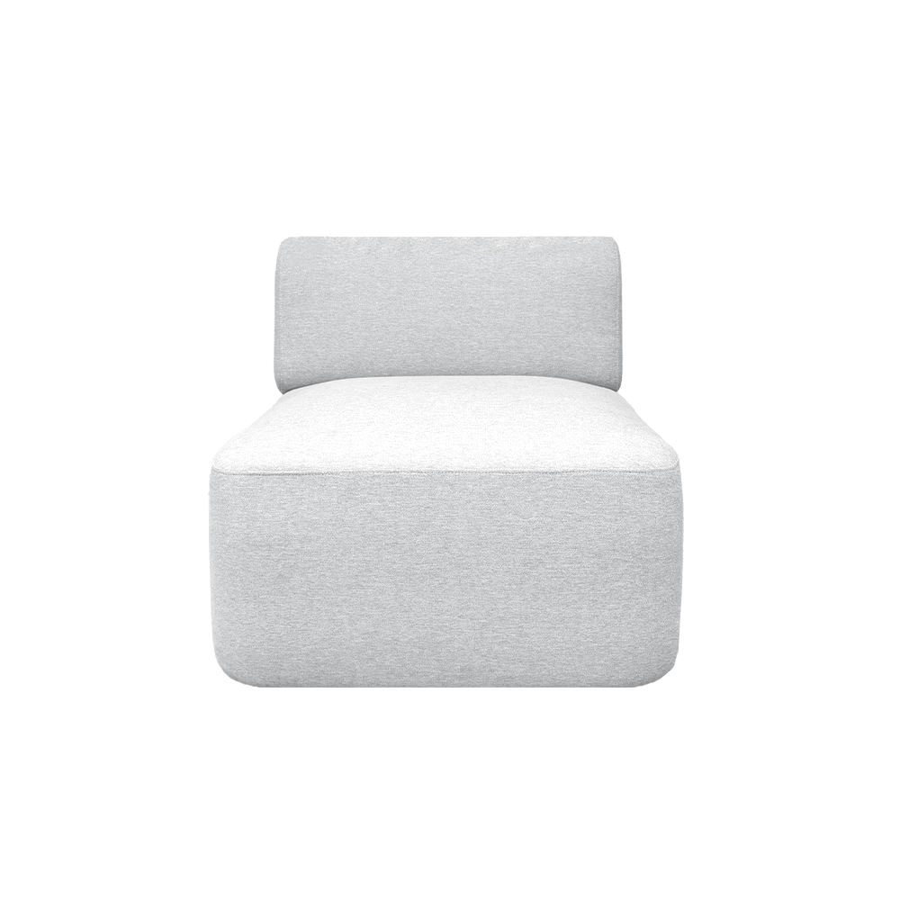 Pebble Armless Sectional Chair - Modern Comfort & EcoClean Fabric - Perfect for Living Room, Office, or Lounge Areas