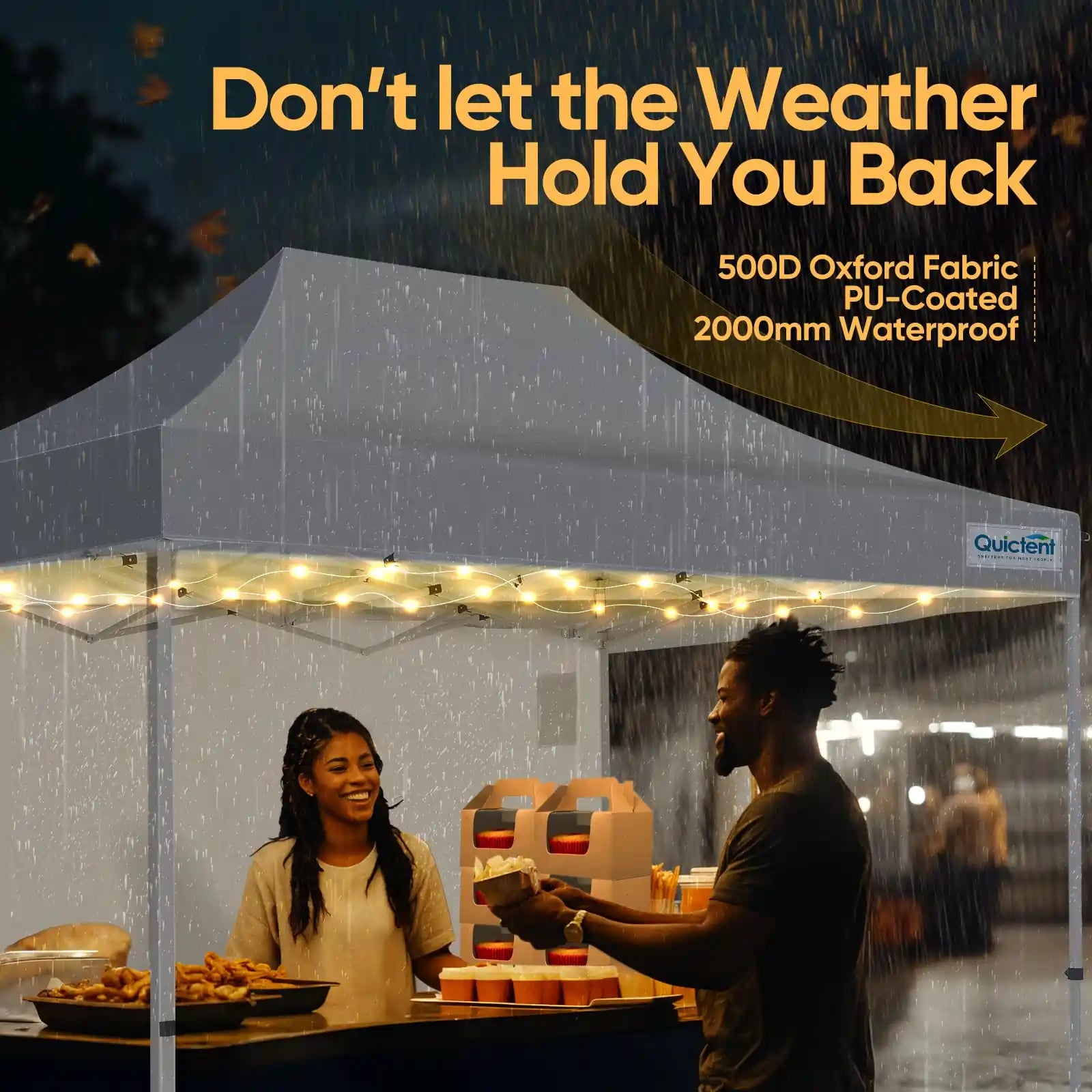 Heavy Duty Commercial Pop Up Canopy Tent - Waterproof Instant Shelter for Outdoor Events, Parties, Markets & Camping