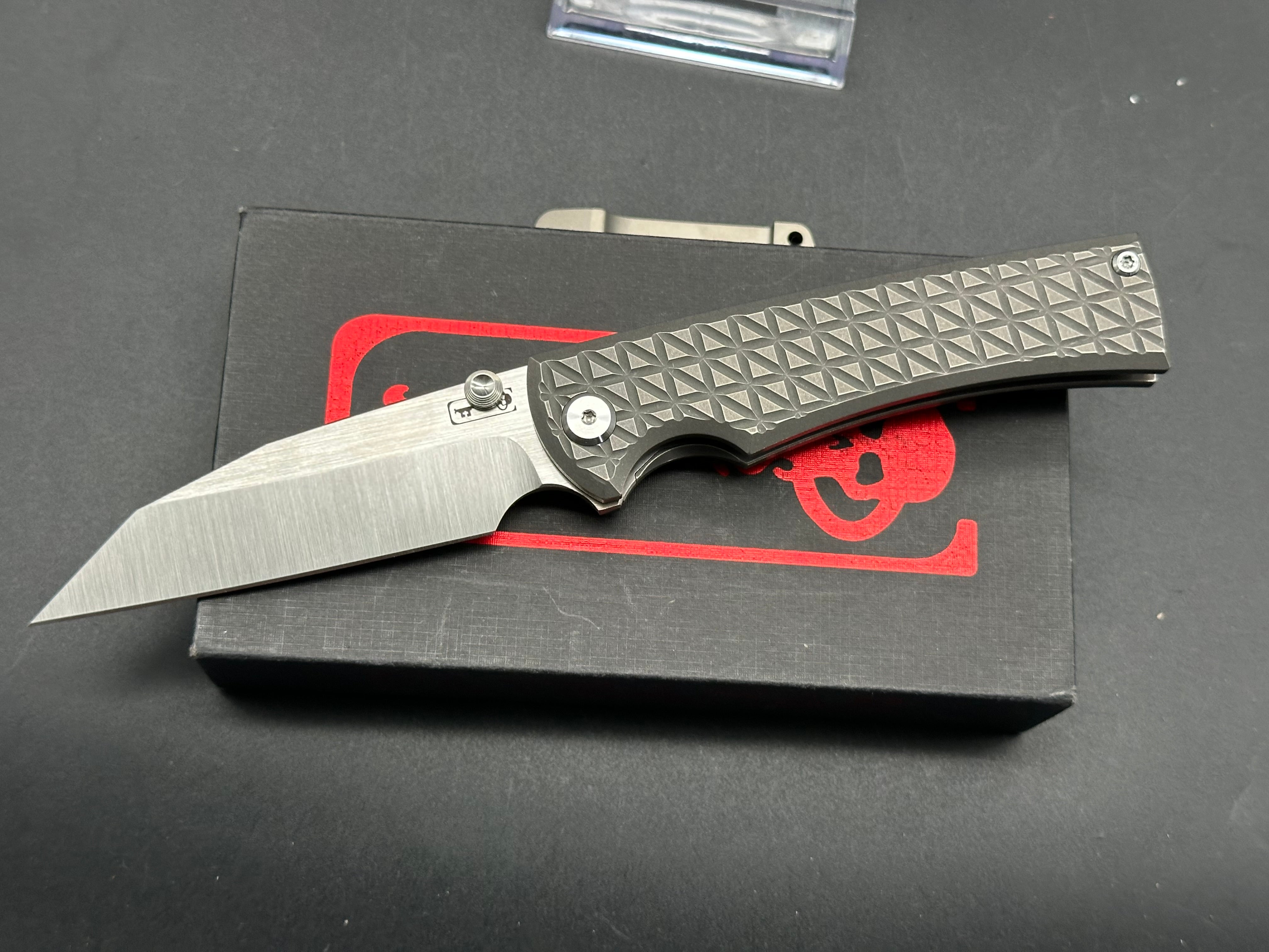 Chaves Sangre Street Folding Knife - Titanium Thumb Studs, Flipper Delete | EDC, Outdoor, Tactical & Everyday Carry Knife for Enthusiasts