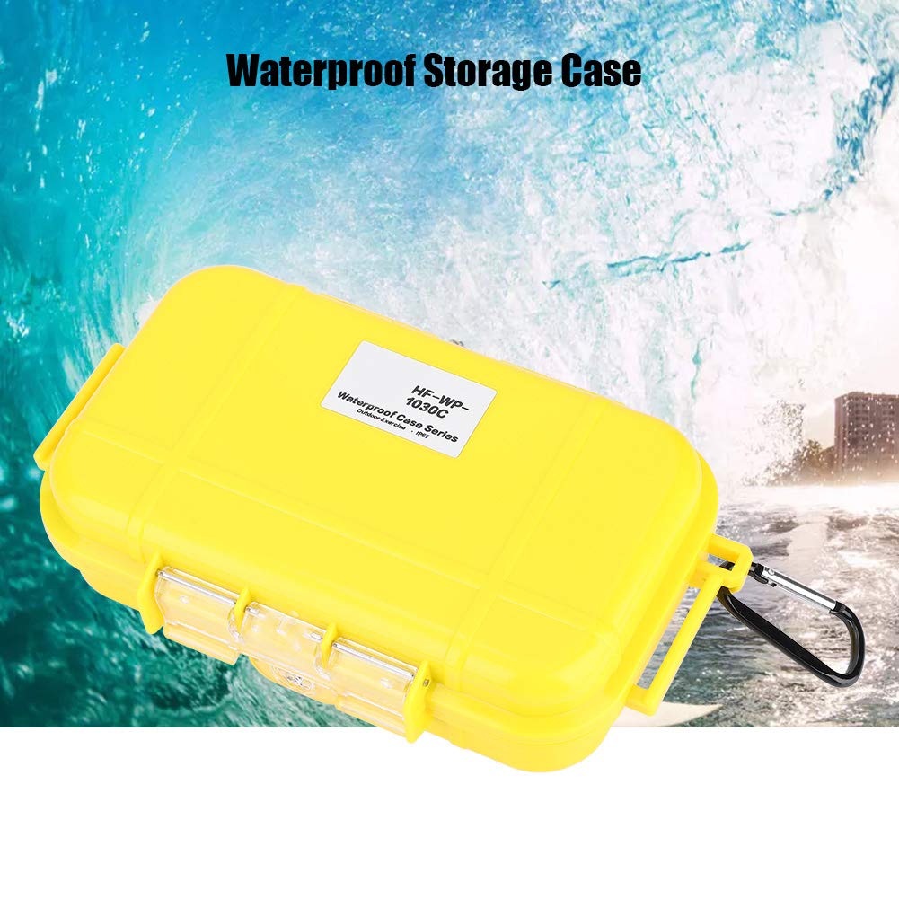 Shockproof Waterproof Airtight Storage Case - Outdoor Survival Gear Container, Durable Carry Box for Camping, Hiking & Emergency Supplies (Yellow)