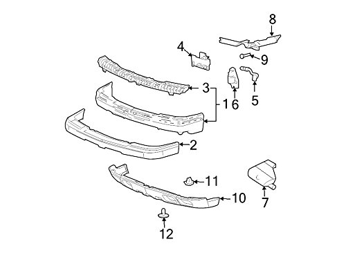 Genuine GM 15147823 Right Front Bumper Filler - Perfect Fit for Chevrolet, GMC & Cadillac Models - Durable Replacement for Auto Body Repair & Restoration