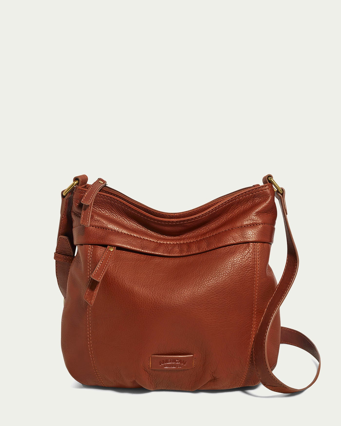 Acorn Double Entry Crossbody Bag for Women - Stylish & Functional Leather Purse with Multiple Pockets - Perfect for Travel, Work & Everyday Use