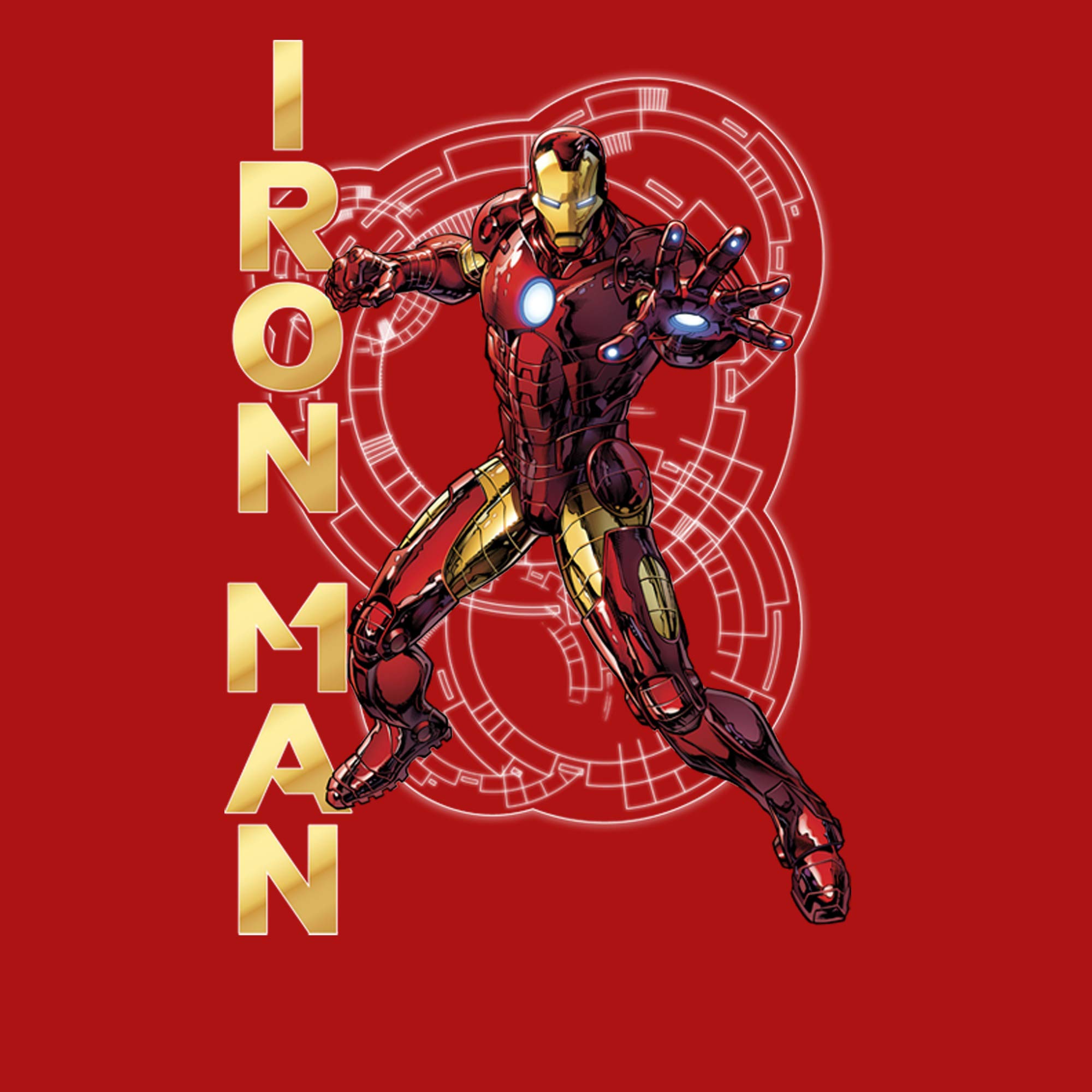 Marvel Iron Man Tech Graphic T-Shirt for Boys - Cool Superhero Tee for Kids, School, and Playtime