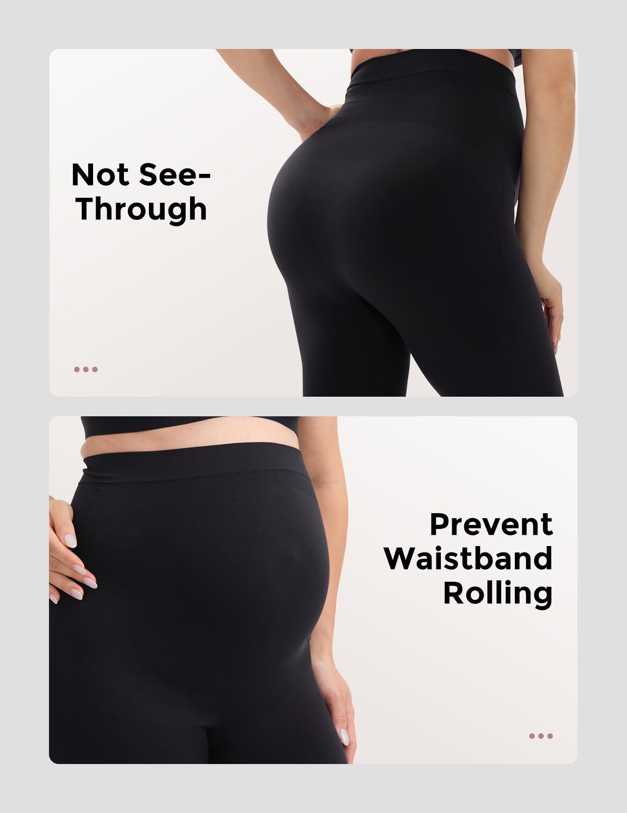 Momcozy Maternity Leggings - Over The Belly Pregnancy Yoga Pants for Women, Comfortable Workout Tights for Yoga, Gym & Daily Wear During Pregnancy