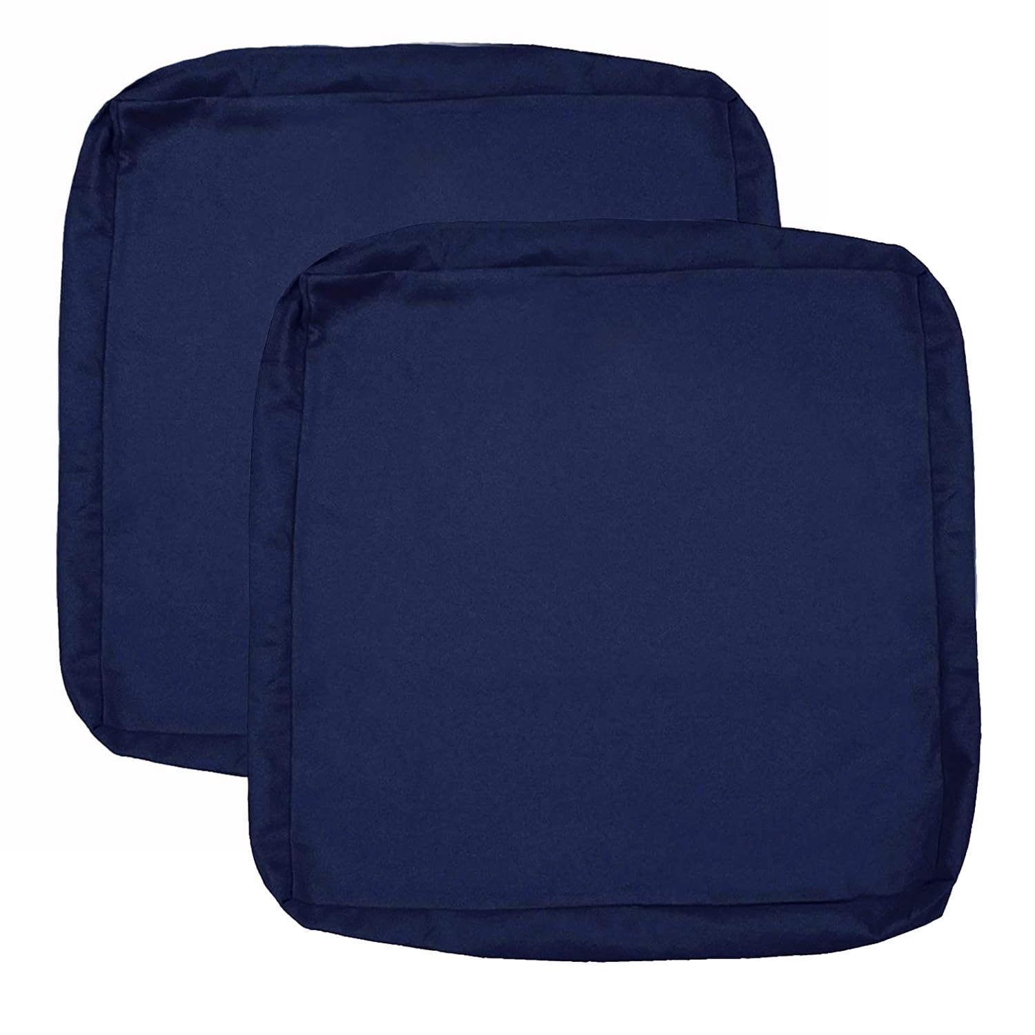 Waterproof Outdoor Cushion Covers 24x24 Inch - 2 Pack Blue Replacement Slipcovers for Patio Furniture, Wicker Chairs & Sofas | All-Weather Protection for Deck, Poolside & Garden Seating
