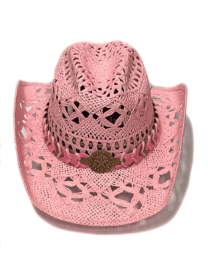Bullhide NAUGHTY GIRL 2649P Western Straw Cowgirl Hat in Pink - Perfect for Summer Rodeos, Country Music Festivals & Beach Vacations