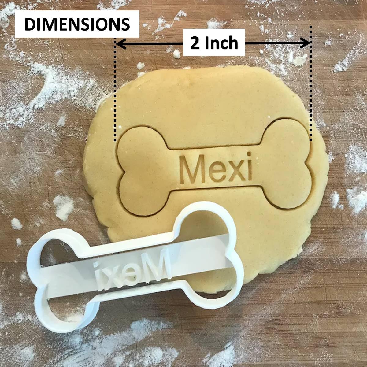 Surji Custom Dog Bone Cookie Cutter - 2 Inch Personalized Pet Treat Baking Tool for Dog Lovers | Perfect for Homemade Dog Biscuits, Birthday Treats & DIY Pet Gifts