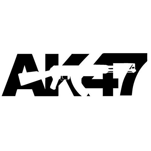 ARWY AK-47 Logo Car Sticker - Black Vinyl Decal for Exterior Auto, Truck & Motorcycle - Perfect for Car Enthusiasts & Military Style Vehicle Customization