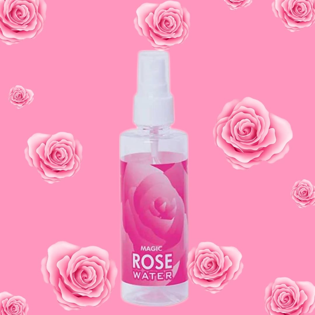 Organic Rose Water Facial Mist 100ml (6-Pack) - Hydrating & Refreshing Toner for Skin Care, DIY Beauty, Baking, Cooking & Aromatherapy | Perfect for Daily Skincare Routine, Spa Day, Wedding Favors & Home Decor