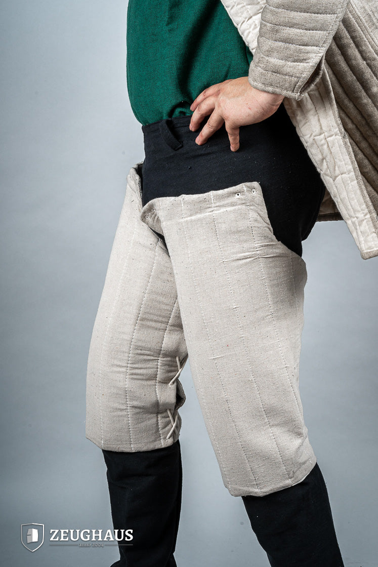 Natural Padded Chausses - Medieval Leg Armor for LARP, Cosplay & Historical Reenactment