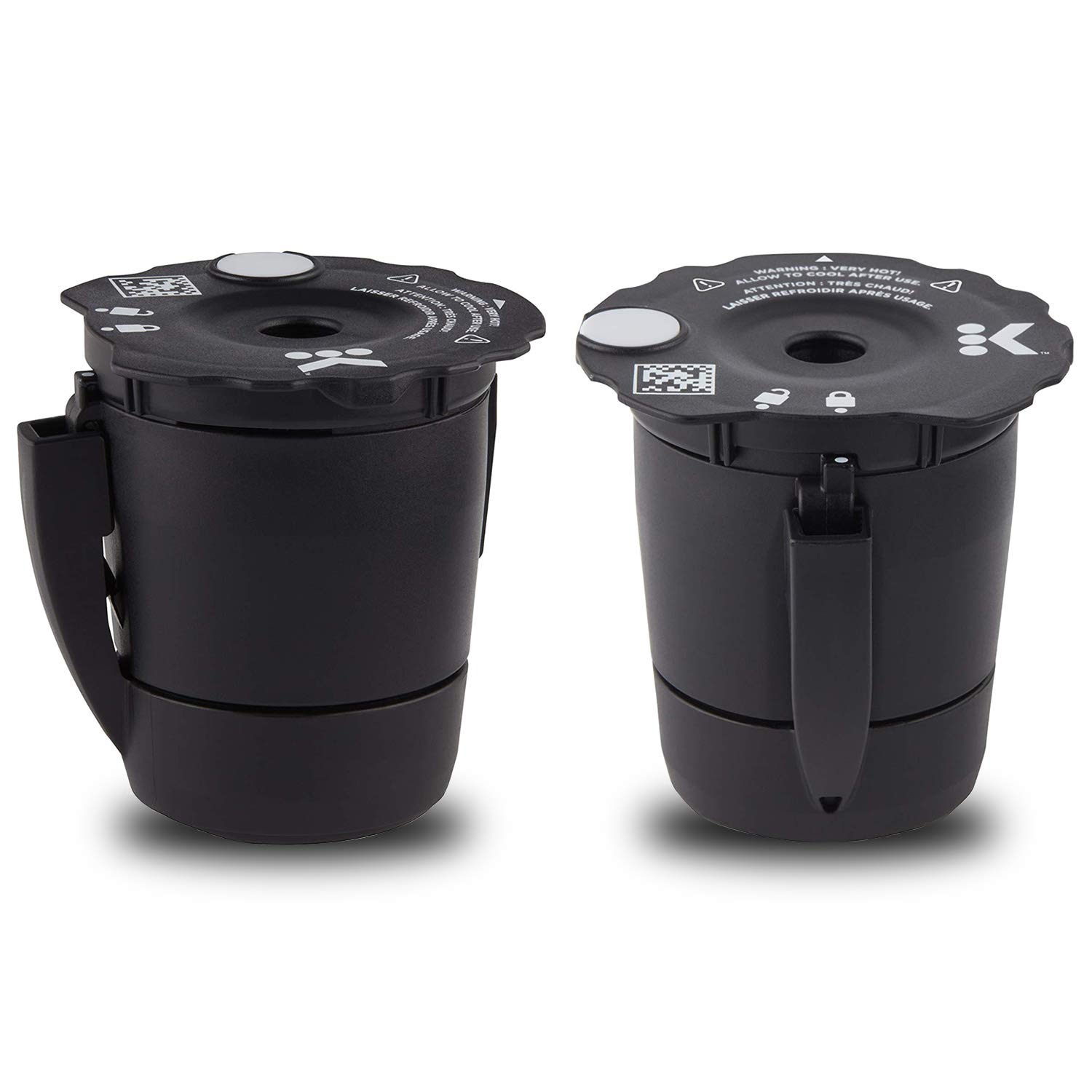 Reusable Coffee Filter Basket for Keurig 2.0 & 1.0 Brewers - Eco-Friendly Stainless Steel Mesh Coffee Pod (2 Pack, Black) | Perfect for Home, Office & Camping Use