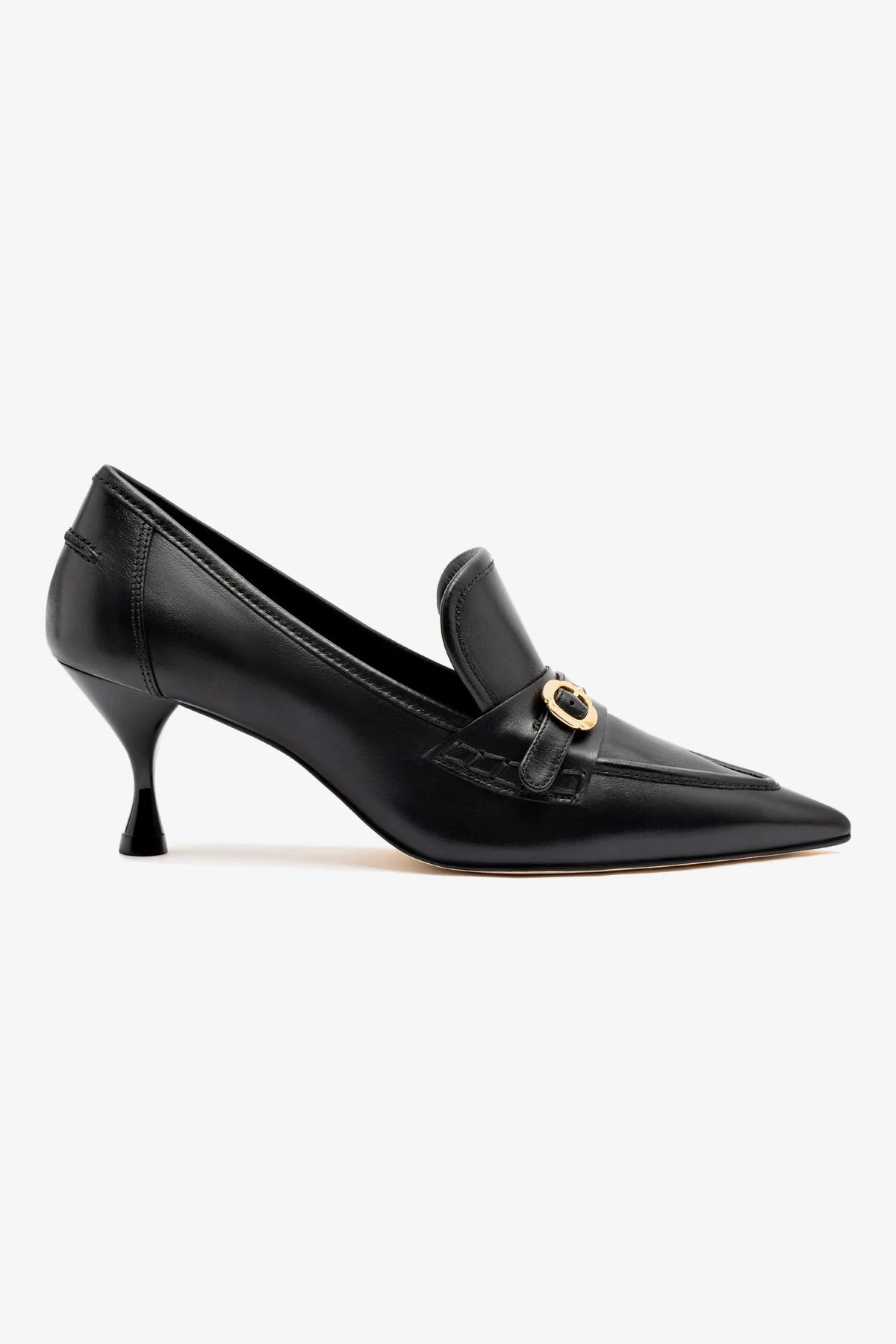Susan Black Leather Pump Shoes - Elegant Women's Heels for Work, Party & Special Occasions