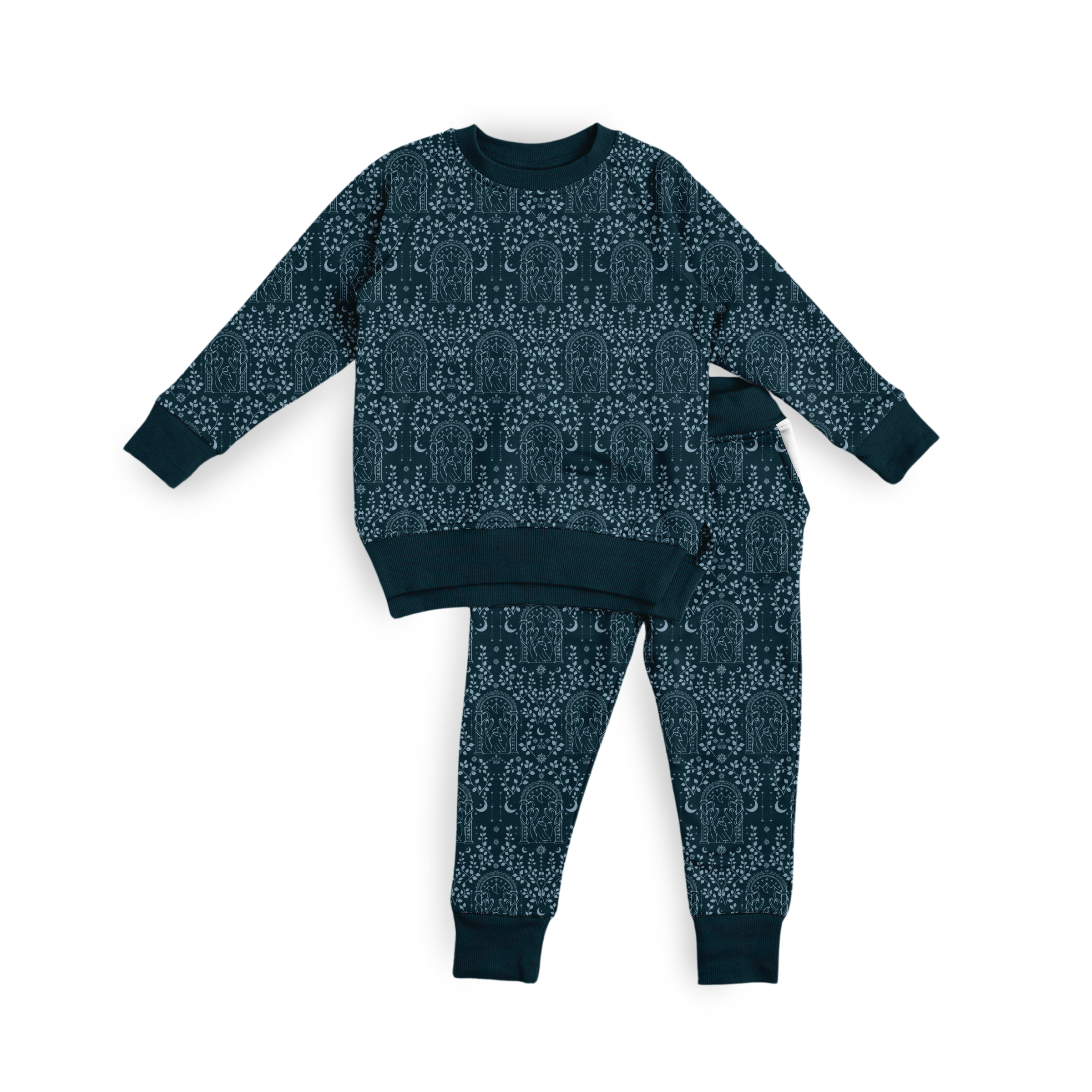 The Lord of the Rings™ Doors of Durin Kids' Jogger Set - 2-Piece Hoodie & Pants Outfit for Boys & Girls | Middle Earth Inspired Lounge Wear for Playtime & Fantasy Costumes
