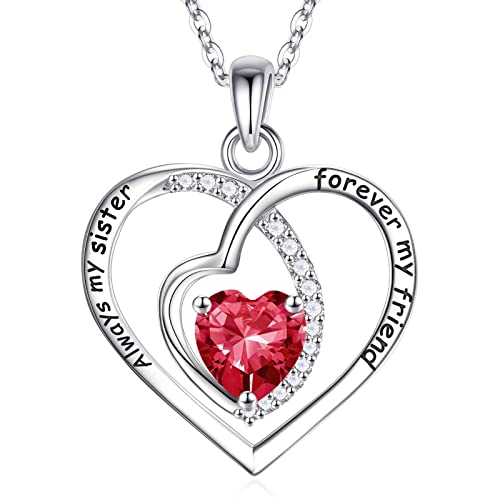 S925 Sterling Silver Infinity Love Heart Necklace with Birthstone - Meaningful Sister Gift for Valentine's Day, Mother's Day, Christmas & Birthday | Perfect for Everyday Wear, Special Occasions & Heartfelt Surprises