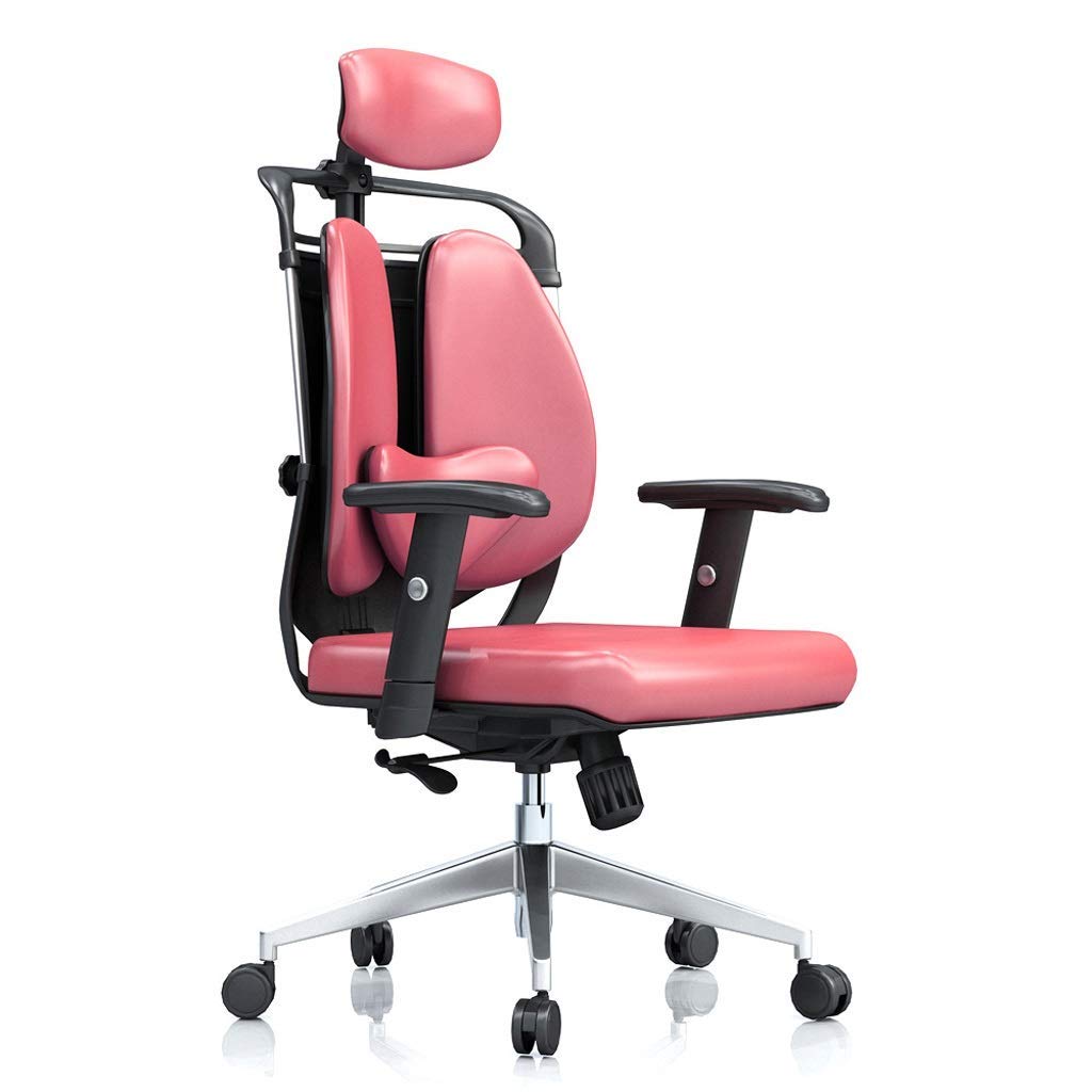 Ergonomic Office Chair - Adjustable Computer Desk Chair with Lumbar Support for Home Office, Gaming & Study - Reclining Executive Chair with Double Backrest (Fabric-Blue) - Perfect for Long Work Hours, Online Classes & PC Gaming Sessions