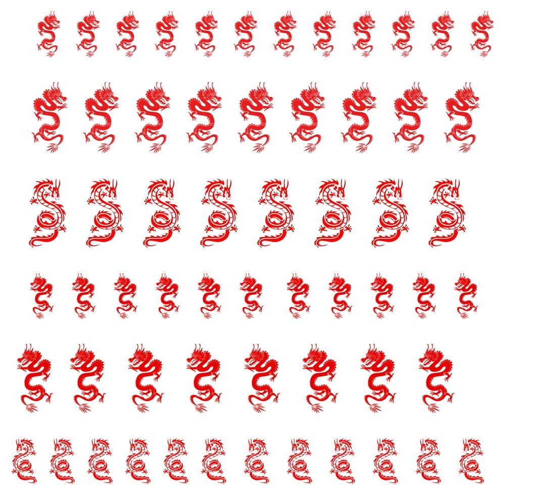 Red Dragon Nail Art Decals - Premium Dragon Collection for Stunning Nail Designs | Perfect for Halloween, Cosplay & Fantasy Themed Parties