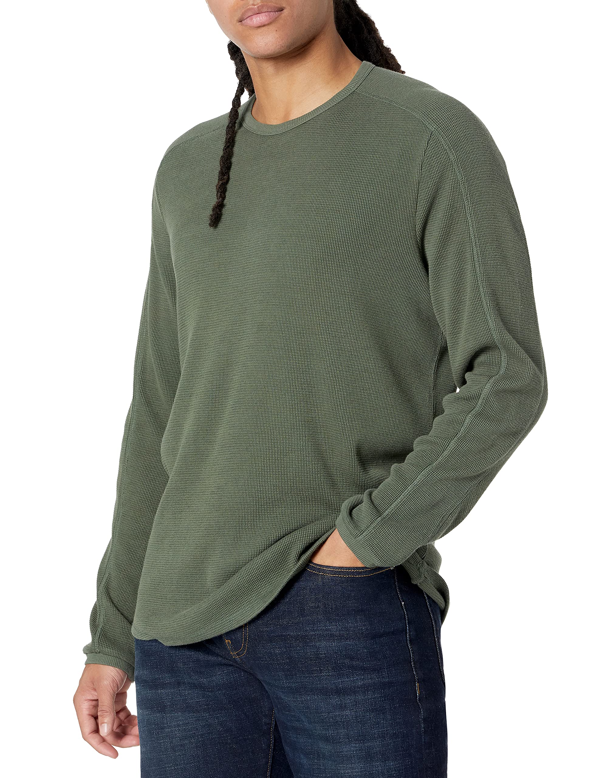 PAIGE Men's Hughes Long Sleeve Waffle Knit T-Shirt - Soft Cotton Crewneck Shirt for Casual Wear & Layering | Perfect for Fall & Winter Outfits