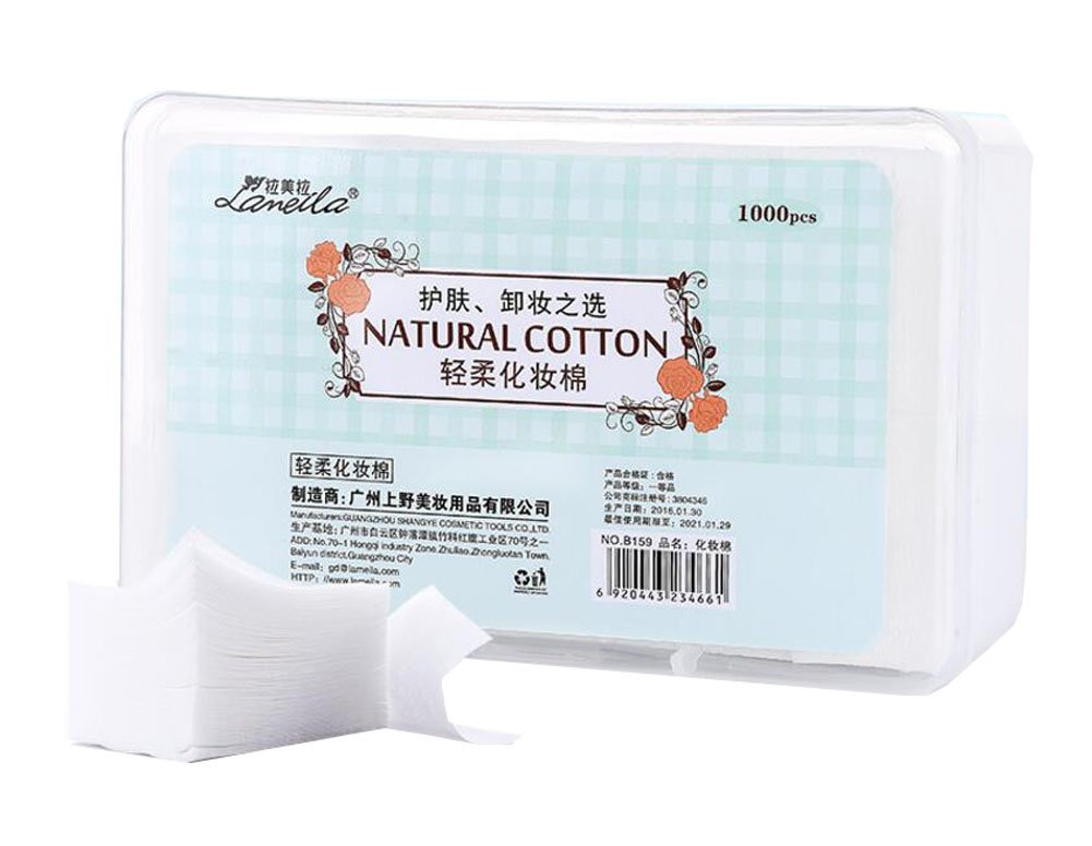 Premium Makeup Remover Cotton Pads - 1000 Count Ultra Soft Facial Rounds for Makeup Removal, Toner Application & Skincare | Gentle on Skin, Ideal for Daily Beauty Routine & Travel Essentials